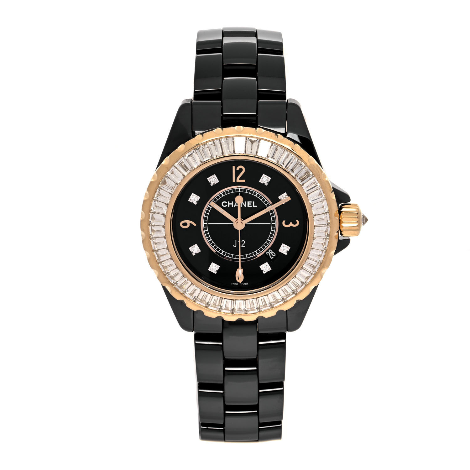 CHANEL シャネル　 Montres Watches ゴールド ブラック CHANEL Stainless Steel 18K Yellow Gold Ceramic Diamond