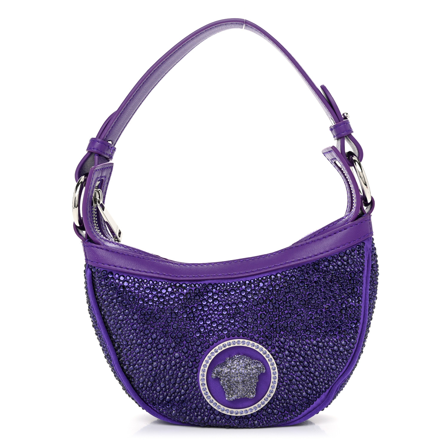 【送料&関税込】Versace Crystal Repeat Mini Hobo Bag VERSACE Crystal Repeat Mini Hobo Bag | REVERSIBLE