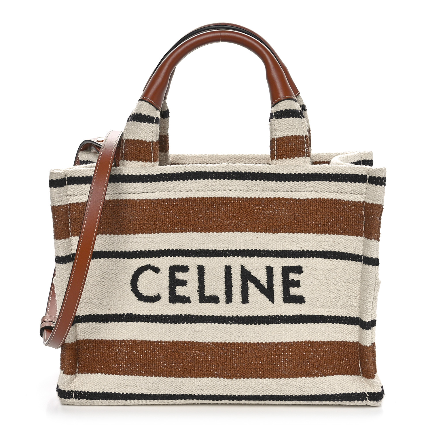 CELINE Jacquard Striped Small Cabas Thais Multicolor 1586693