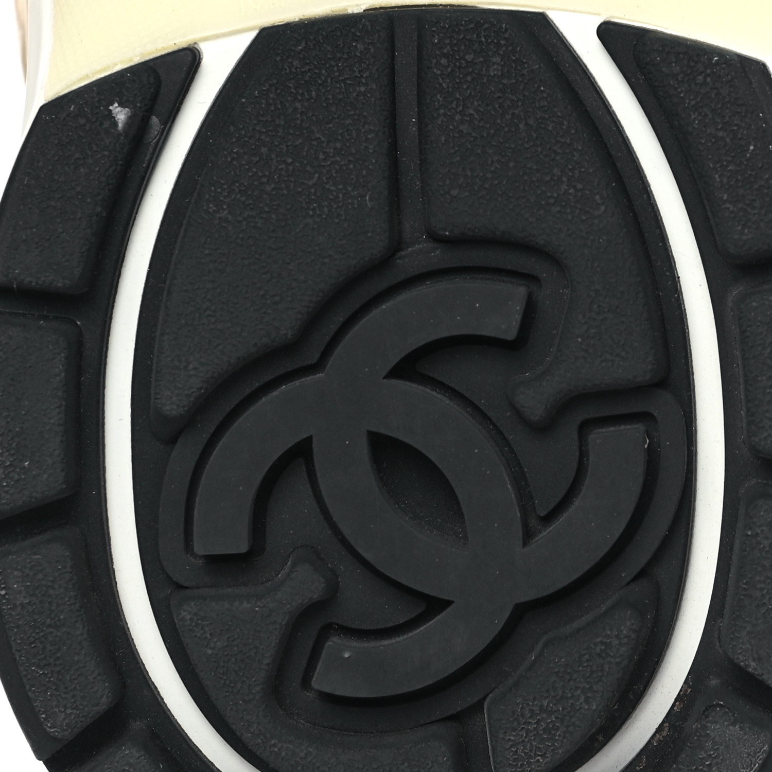 CHANEL シャネル CHANEL Fabric Laminated Calfskin Stretch CC Sneakers 36.5