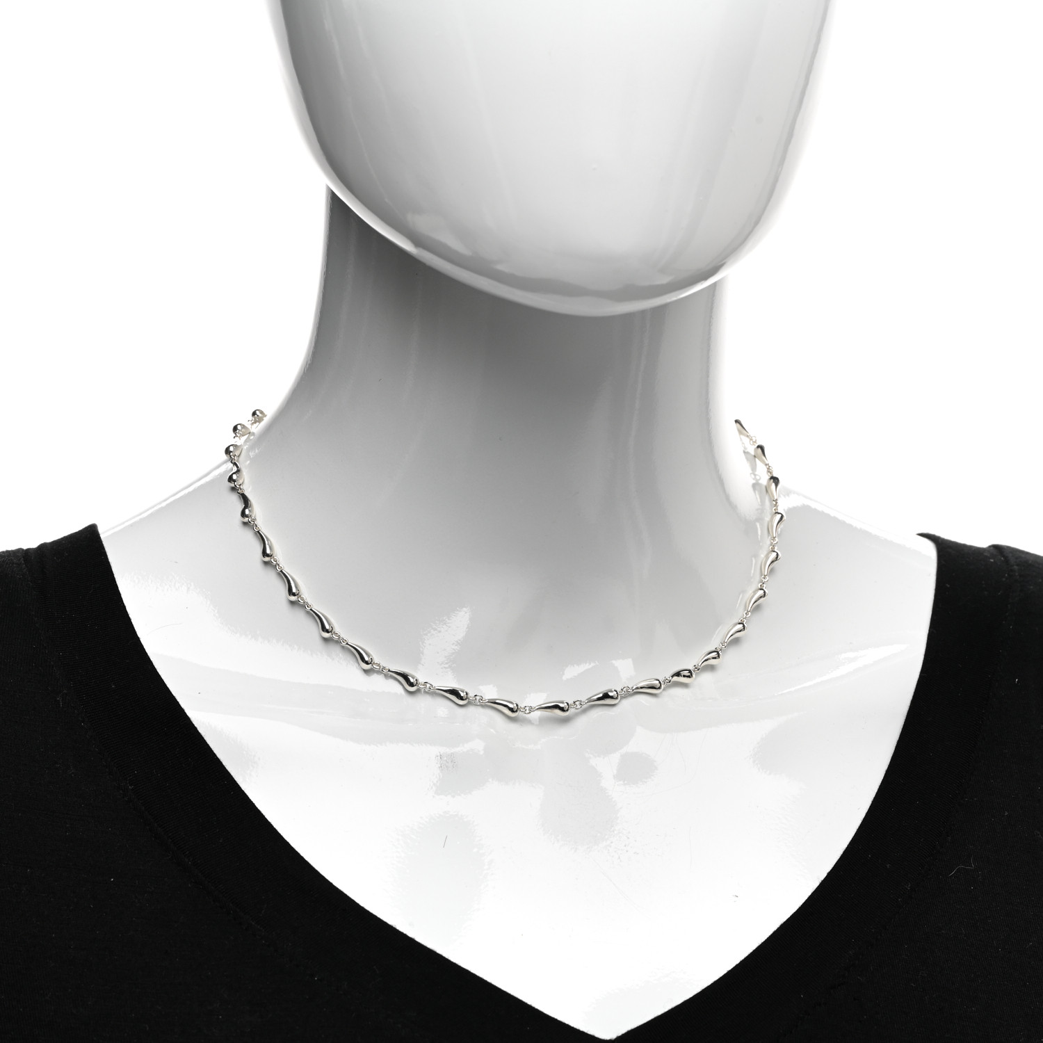 TIFFANY Sterling Silver Elsa Peretti Teardrop Pendant