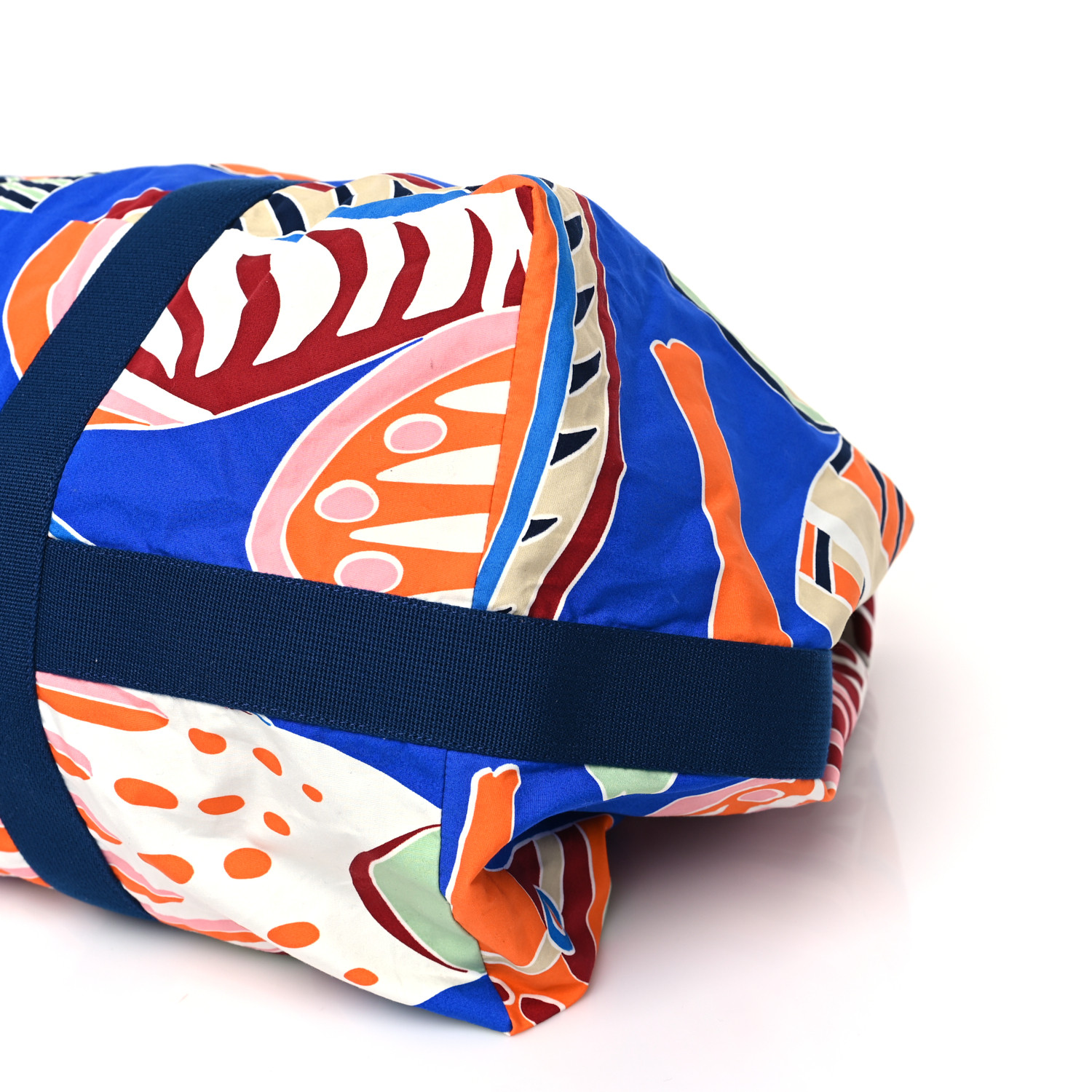 HERMES Cotton Canvas Traffic Jam Beach Bag 1424081