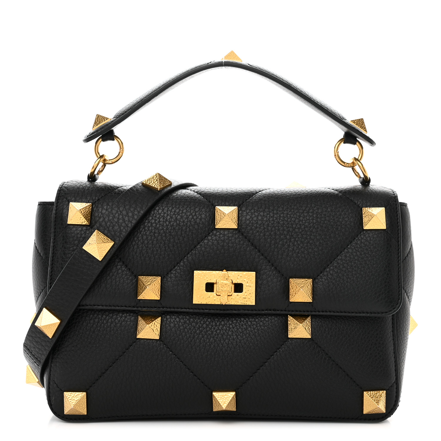 【関税込み】VALENTINO GARAVANI LARGE ROMAN STUD CHAIN BA Valentino Garavani Roman Stud Large Shoulder Bag Ivory Knit