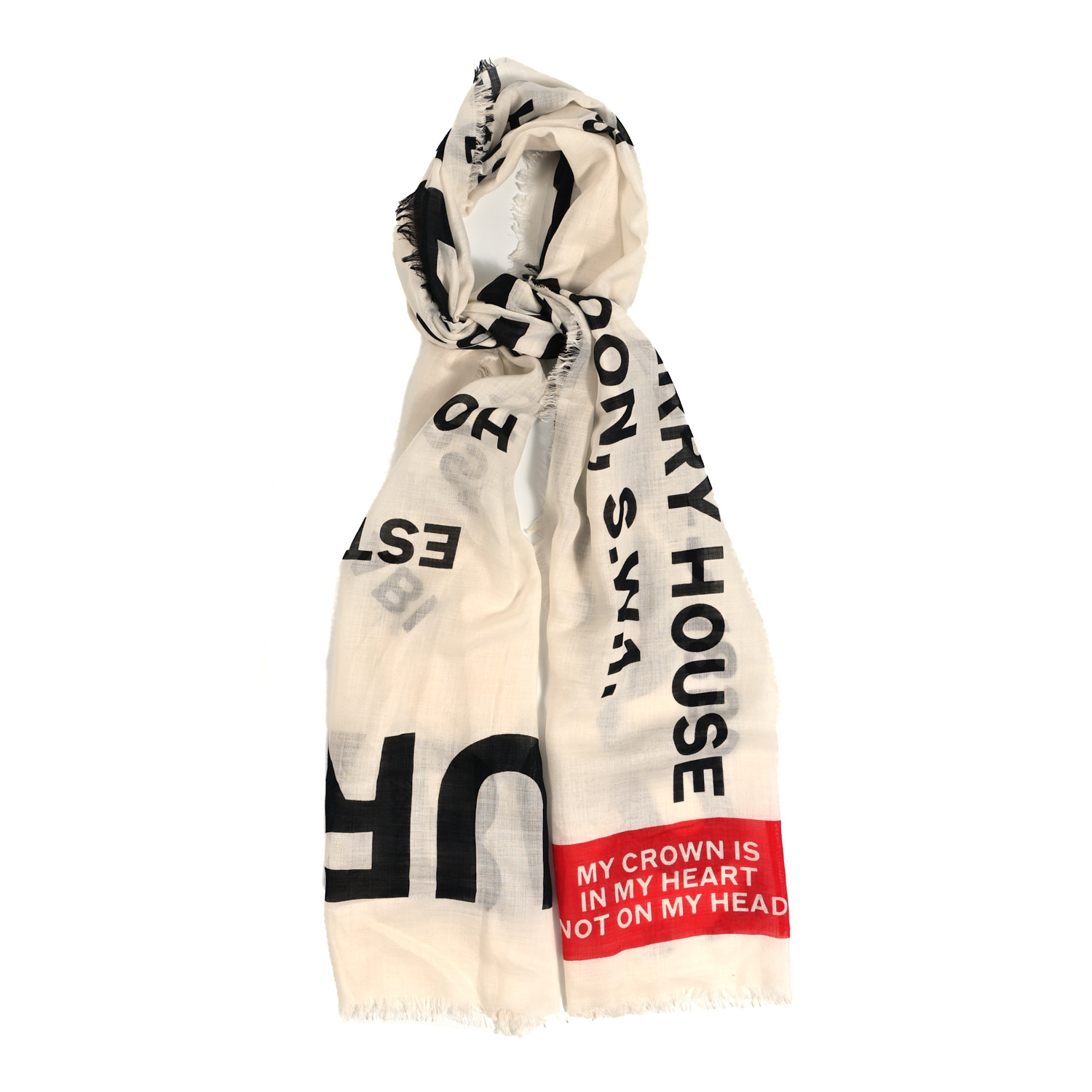 【BURBERRY】Wool Scarf With Lettering Logo BURBERRY Wool Silk Gauze Logo Square Scarf White Multicolor