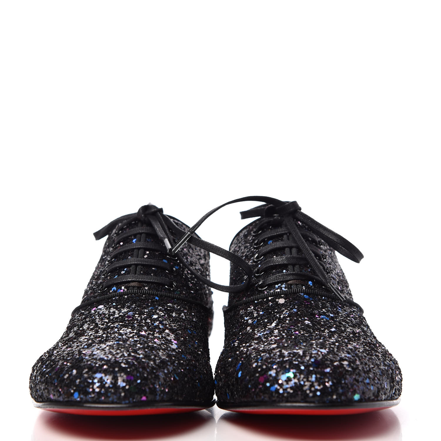 専用⭐️Christian Louboutin グリッターハイヒール　38.5 CHRISTIAN LOUBOUTIN Glitter Fred Oxfords 38.5 Black 718804