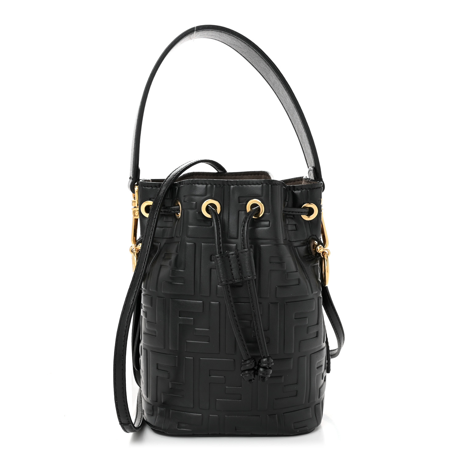 FENDI Vitello Liberty F is Fendi FF 1974 Embossed Mini Mon