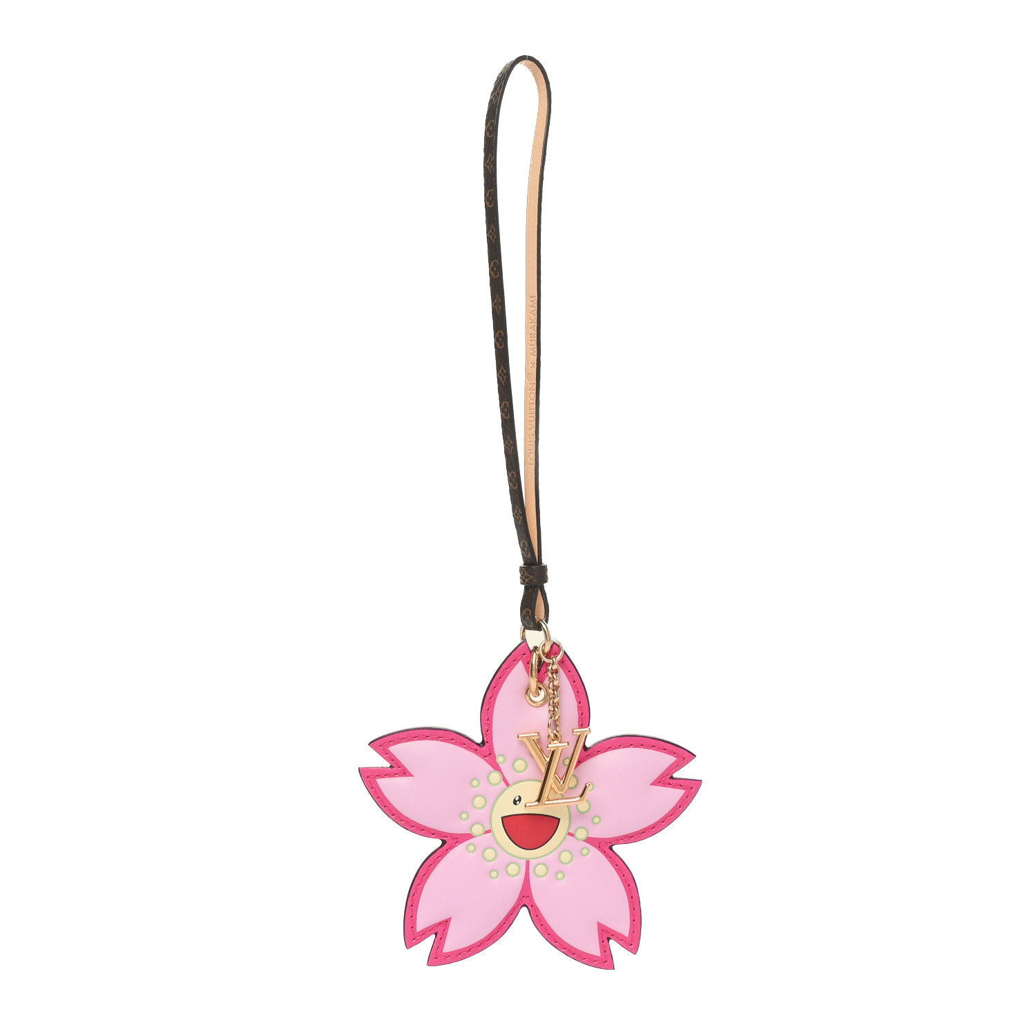 コラボ【LOUIS VUITTON x TM】Cherry LV Mini Mirror Bag Charm LOUIS VUITTON LV X TM Cherry Blossom Bag Charm Pink 1655367