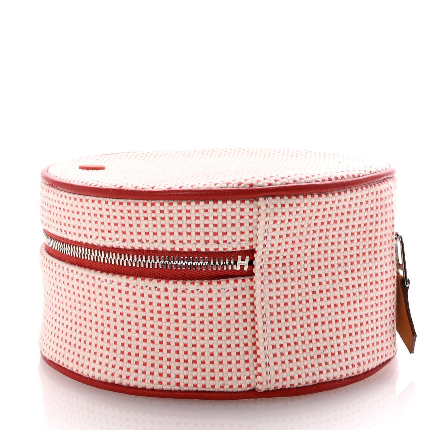 【HERMES】Evasion case HERMES Cotton Lambskin Evasion Case Vermillion 1657058