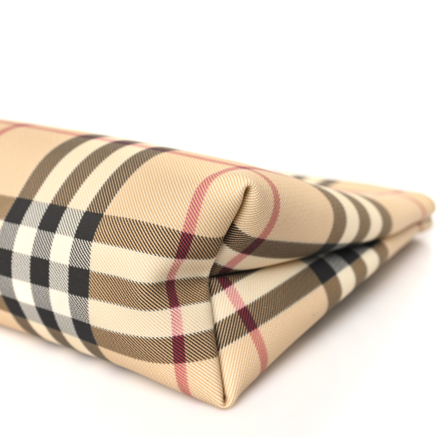 BURBERRY Vintage Check Zip Pouch Antique Yellow 1650367