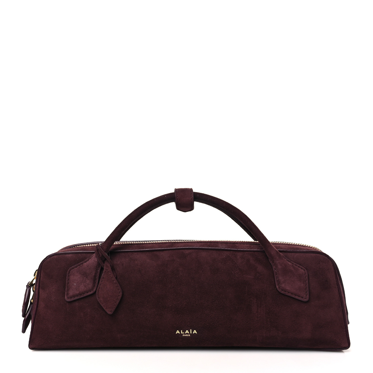 クラッチバッグ Alaia Le Teckel Clutch In Suede Goatskin ALAIA Suede Goatskin Teckel Clutch Rouge Grenat 1655679