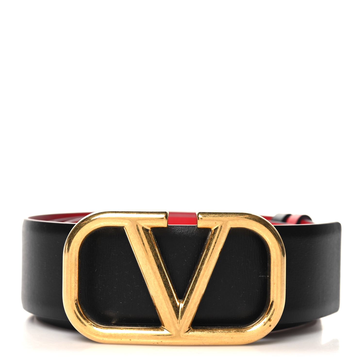 VALENTINO VLOGO リバーシブル ベルト 40MM Reversible Vlogo Signature Belt In Glossy Calfskin 40 Mm for