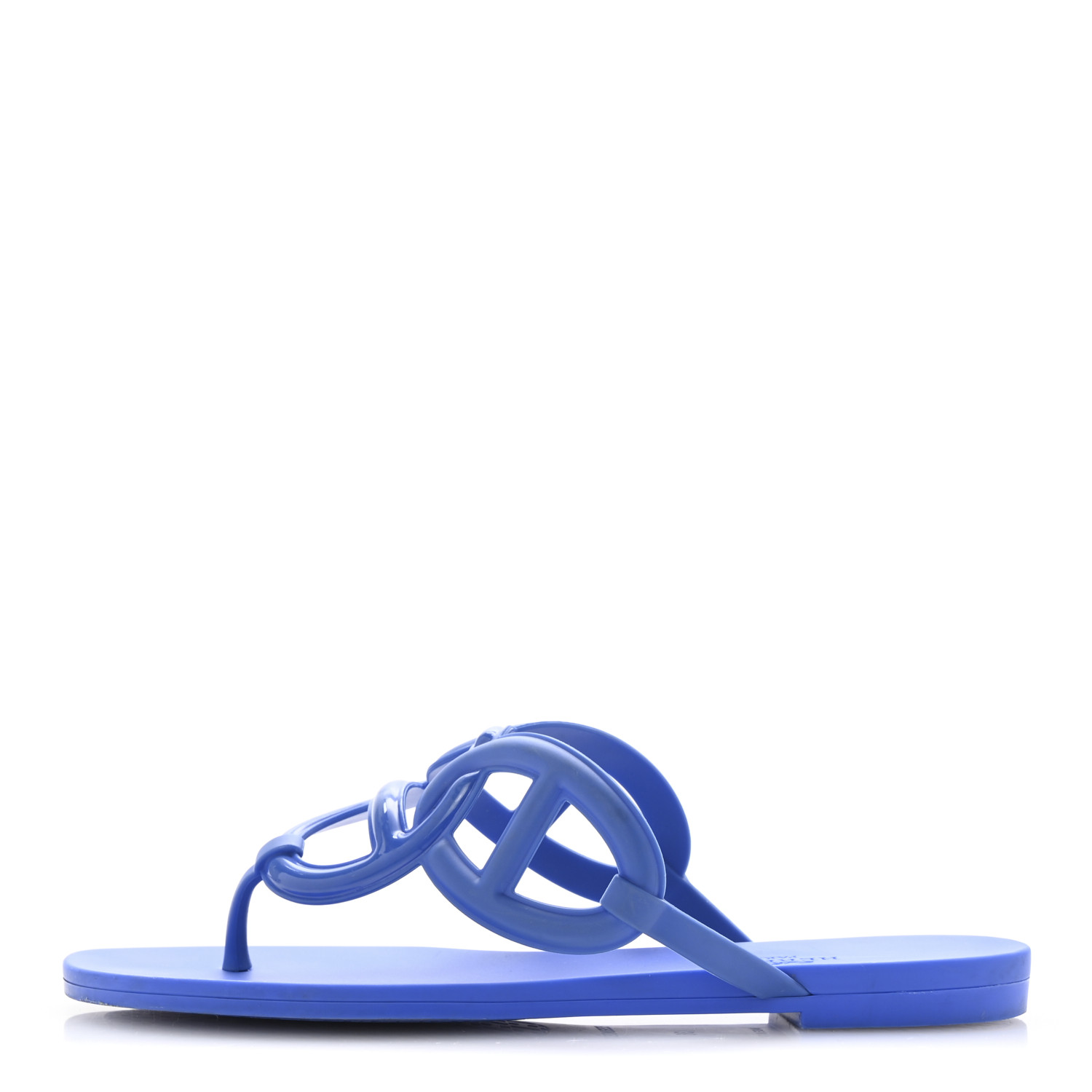 ★Hermes Egerie Sandal Bleu Outremer★ HERMES Rubber Womens Egerie Sandals 36 Bleu Outremer 1654480