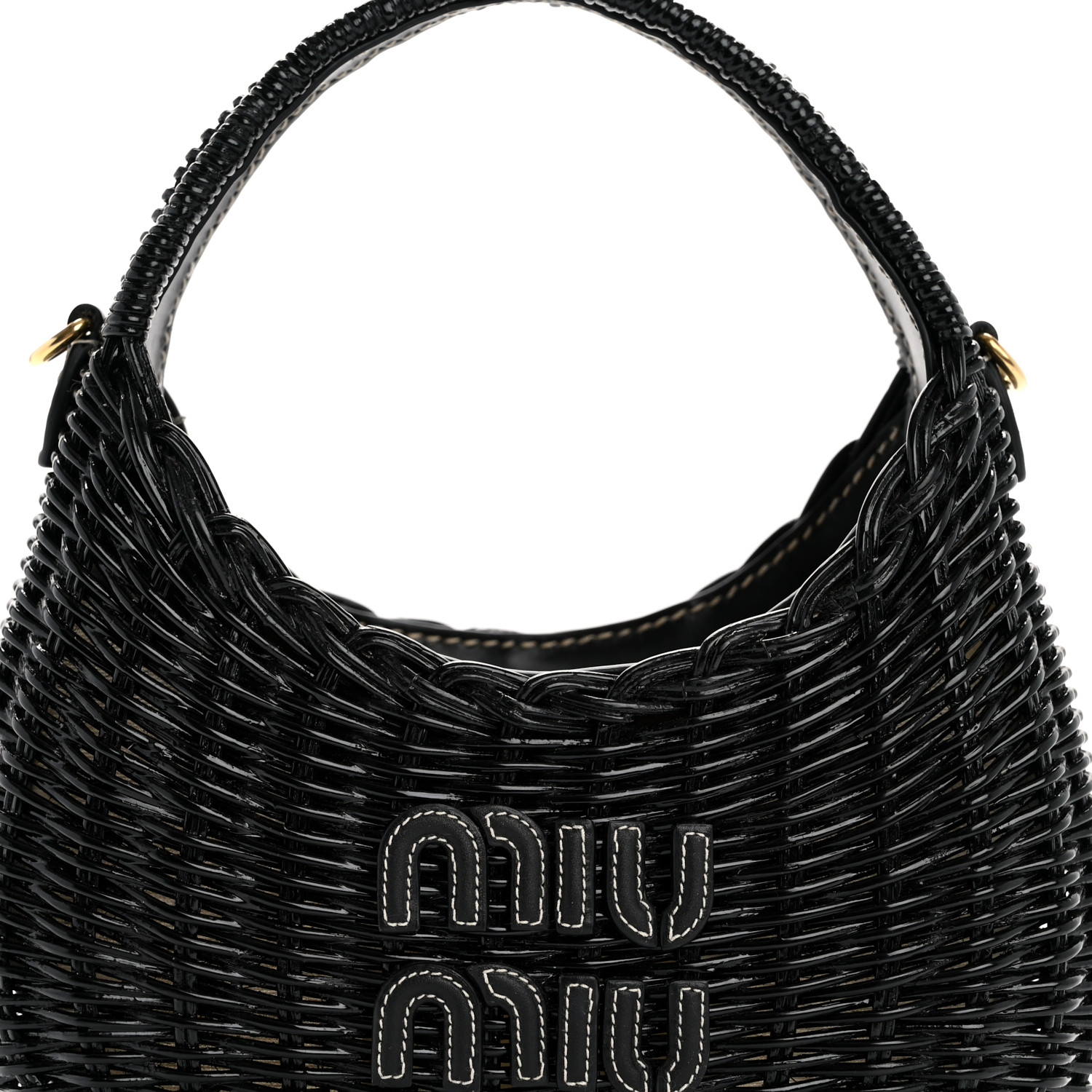 ◆完売前に◆【MiuMiu】Wander wicker ハンドバッグ Tan/caramel Wander Wicker Handbag | Miu Miu