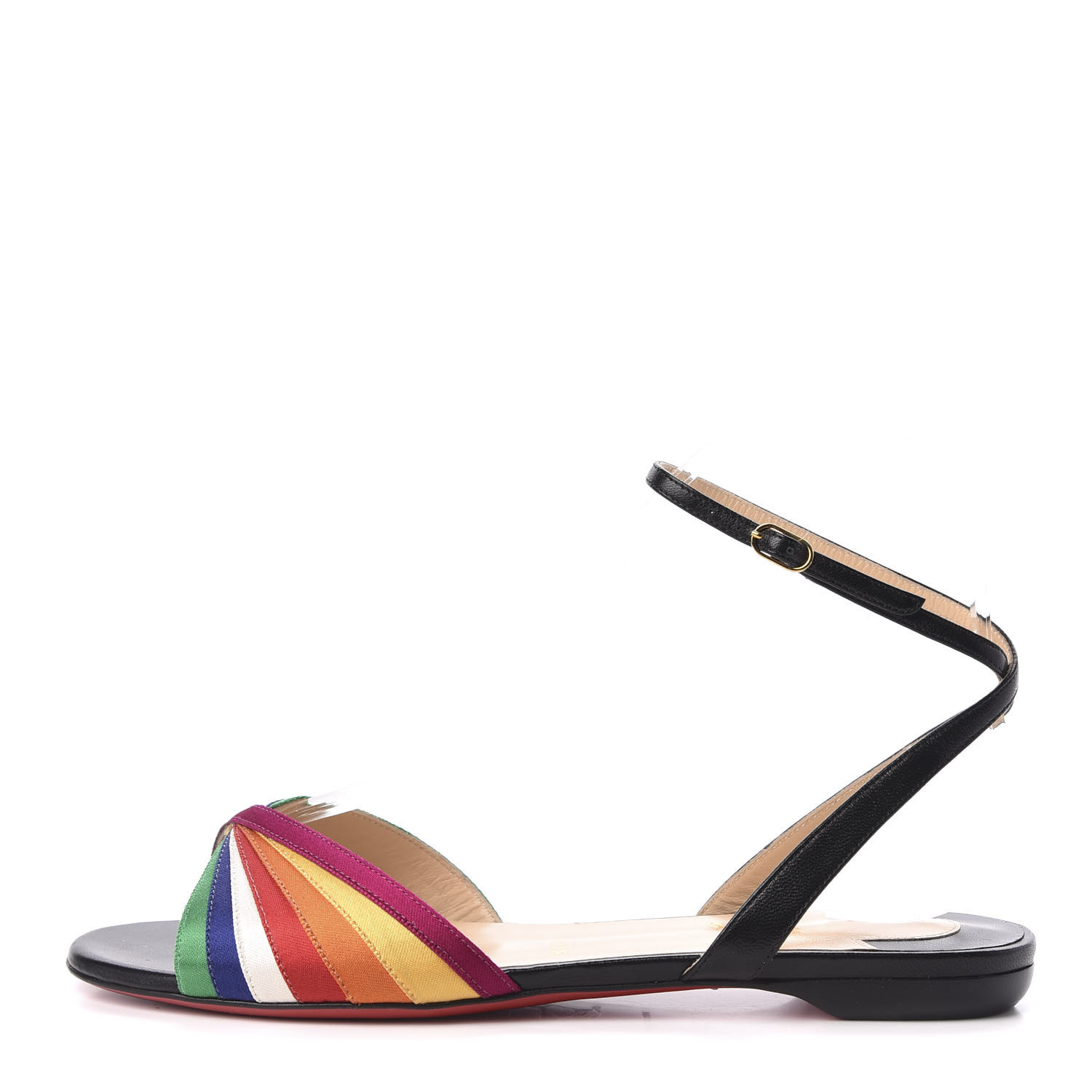 Christian Louboutin FLAT NAPPA 36 美品 CHRISTIAN LOUBOUTIN Shiny Nappa La Massine Flats 38 Black