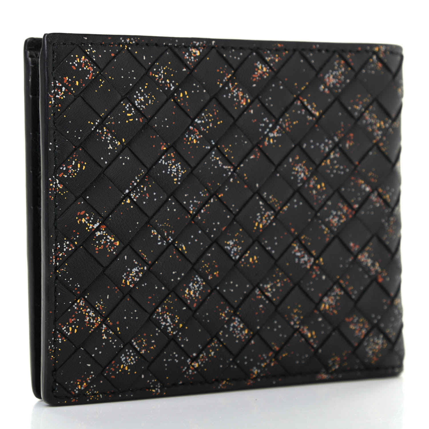 NIB Bottega Veneta Zip Around Card and Coin Wallet, BLACK OR