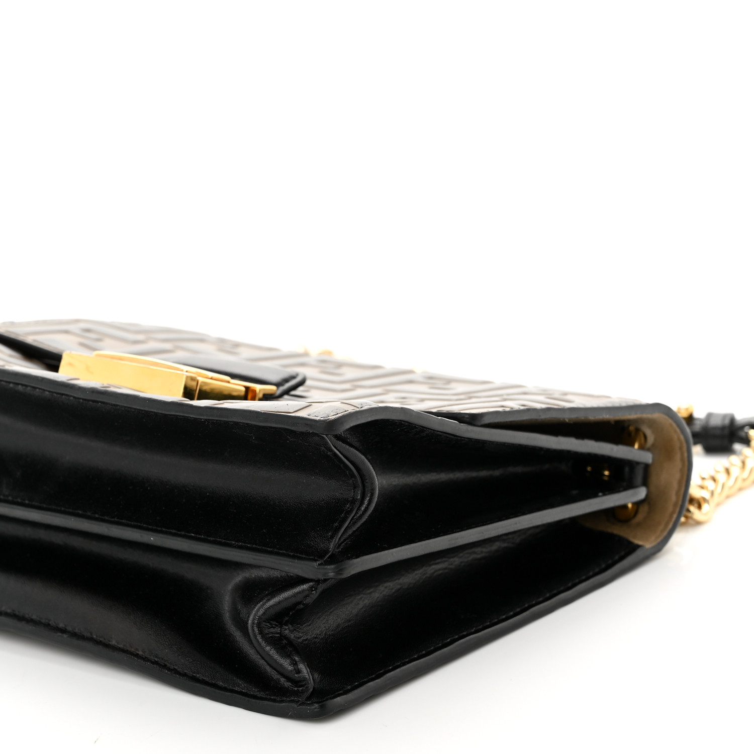 FENDI Vitello Liberty Bi-Color FF 1974 Embossed Small Kan U