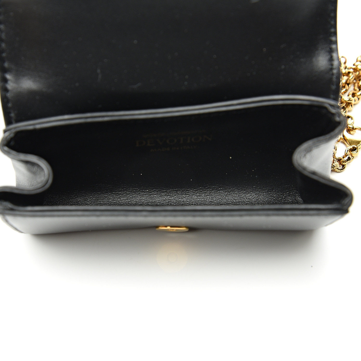 DOLCE & GABBANA Pony Hair Zebra Print Micro Devotion Bag