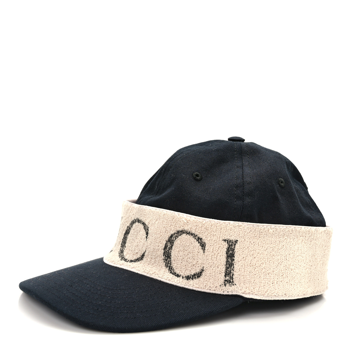 Gucci★素敵!Gabardina Black Baseball Cap w/Gucci Headband GUCCI Gabardine Gucci Headband Baseball Hat M Black 1563258