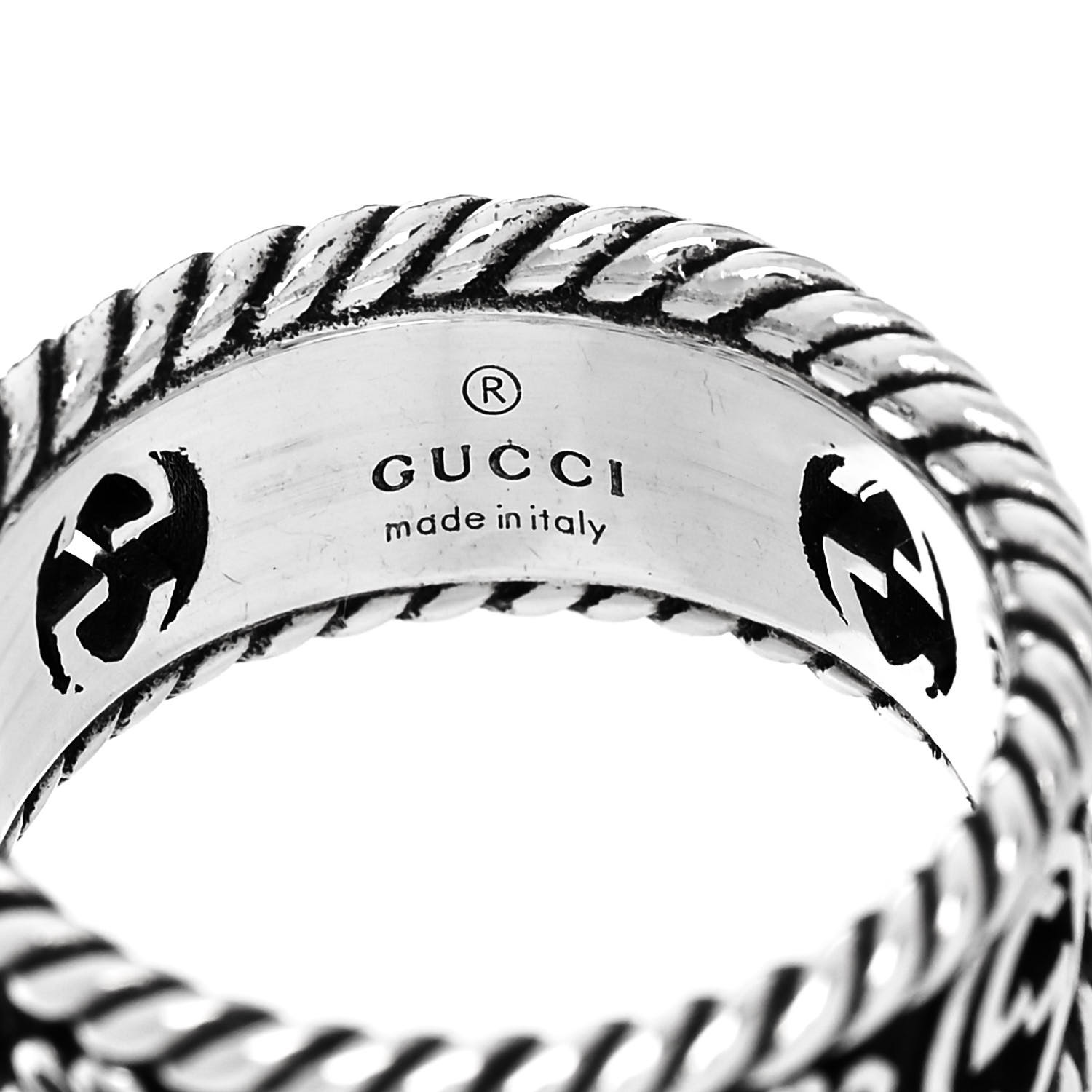 【GUCCI】G SUN FLOWER Sunflower Interlocking Sterling Ring GUCCI Sterling Silver Interlocking G Flower Ring 50 5.25