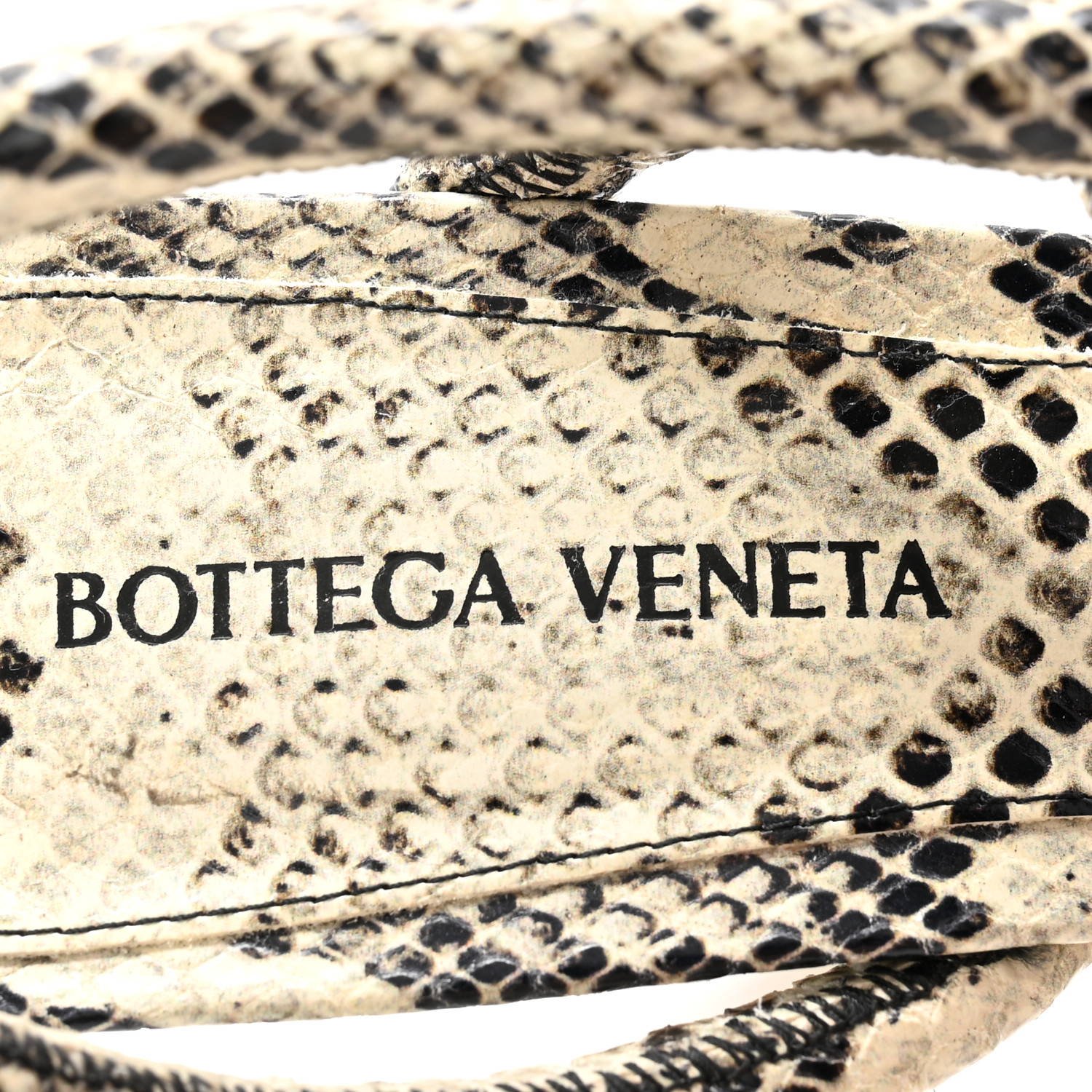 BOTTEGA VENETA Calfskin Knotted Python Print Jimbo Slingback