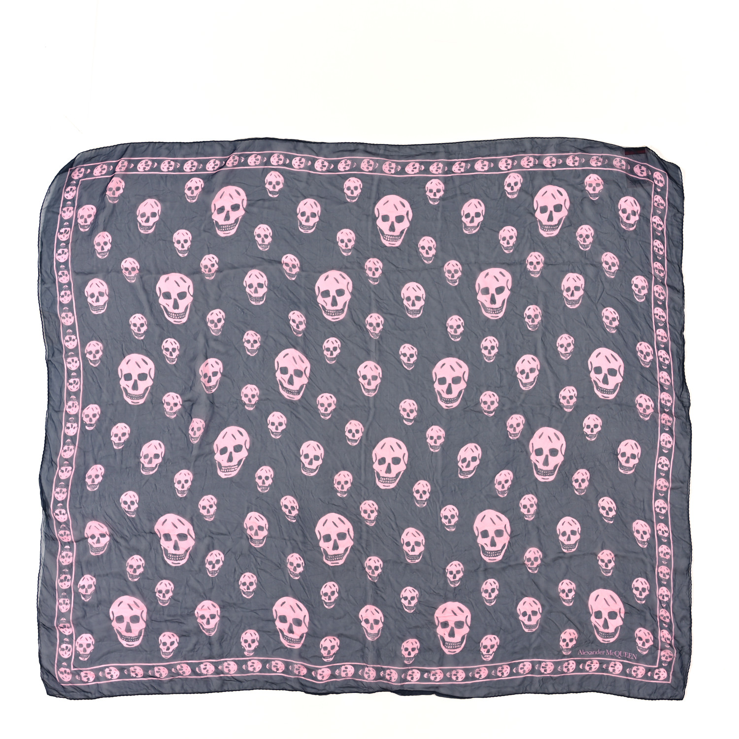 スカーフ Fo Sailor Tattoo Scarf - Alexander McQueen - Silk - Pink Women's Sailor Tattoo Foulard in Pink | Alexander McQueen GB