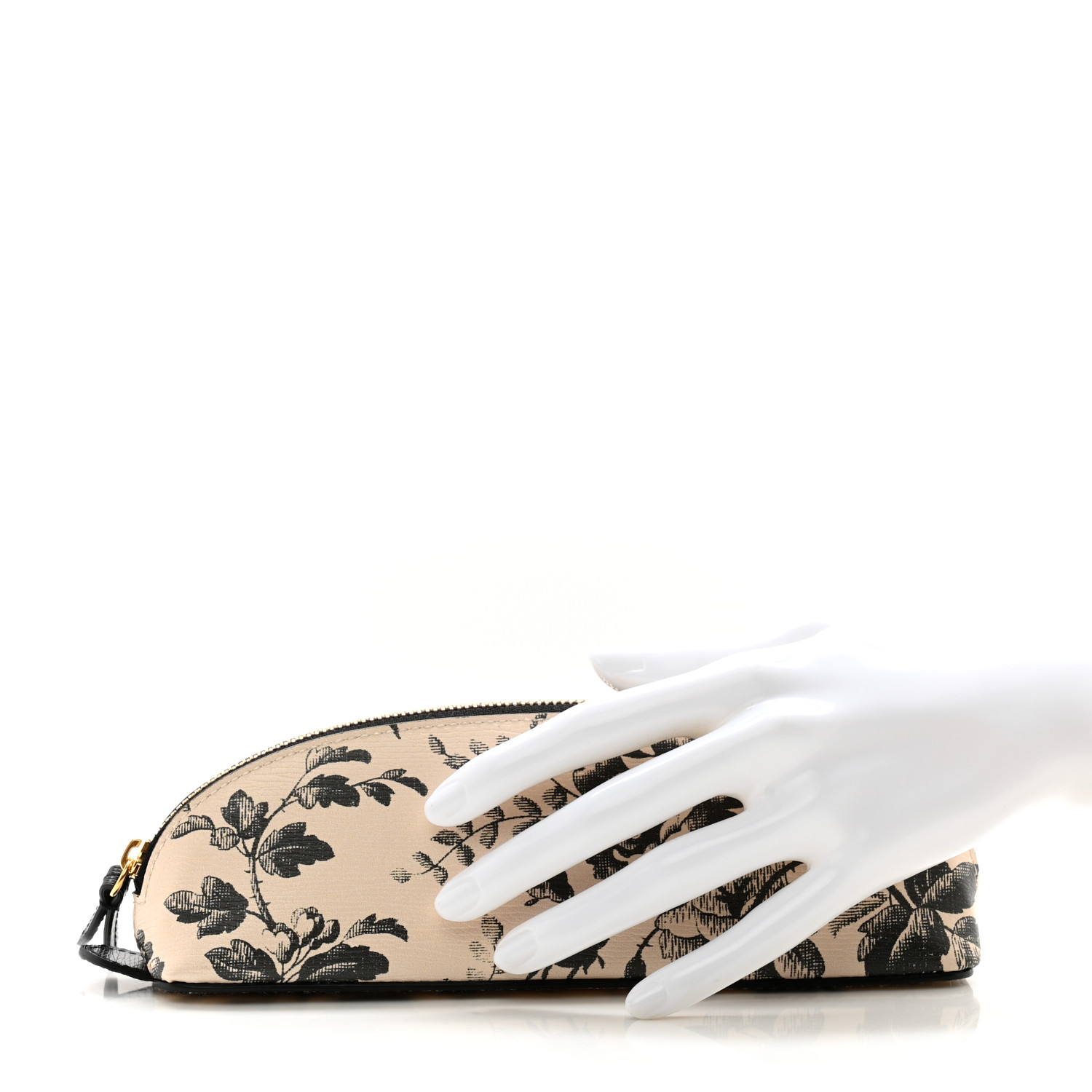 GUCCI Demetra Herbarium Pencil Case Black 1534081 | FASHIONPHILE