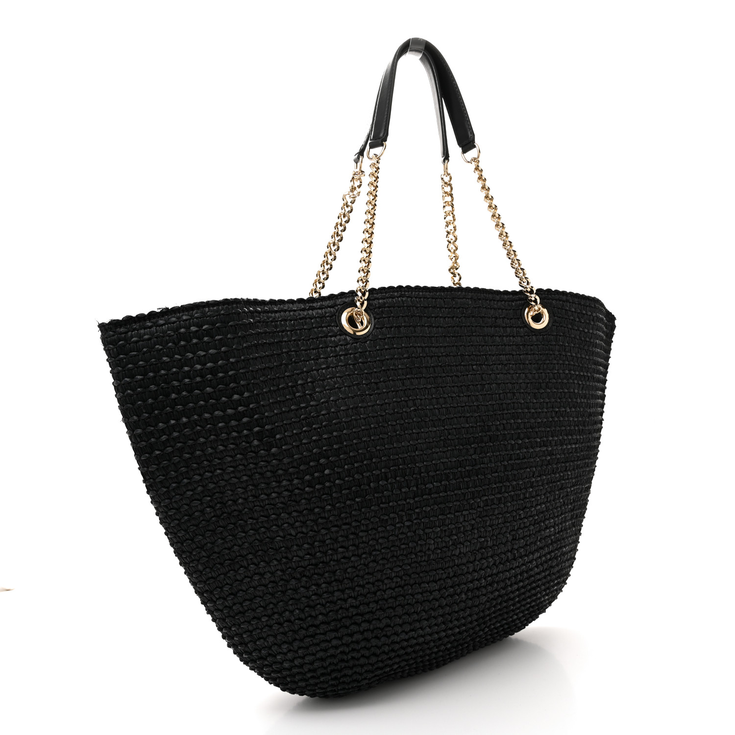 【本日特価】 Tote Mari Small Raffia CHOO JIMMY Black FASHIONPHILE | 1524264 バッグ