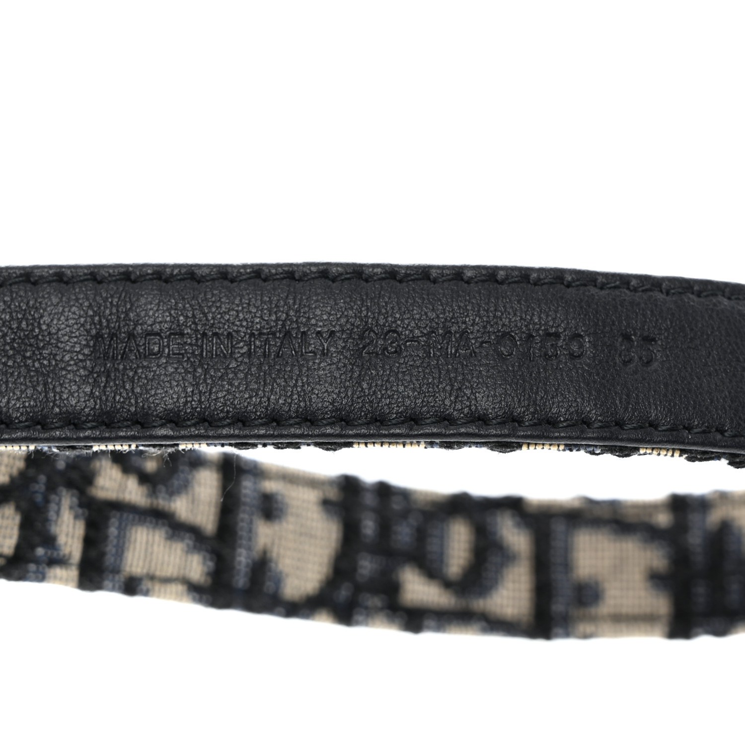 Dior｜BELTS (Oblique Saddle Belt (B0042CTZQ 928)) CHRISTIAN DIOR Jacquard Oblique 20mm Saddle Belt 85 34 Blue