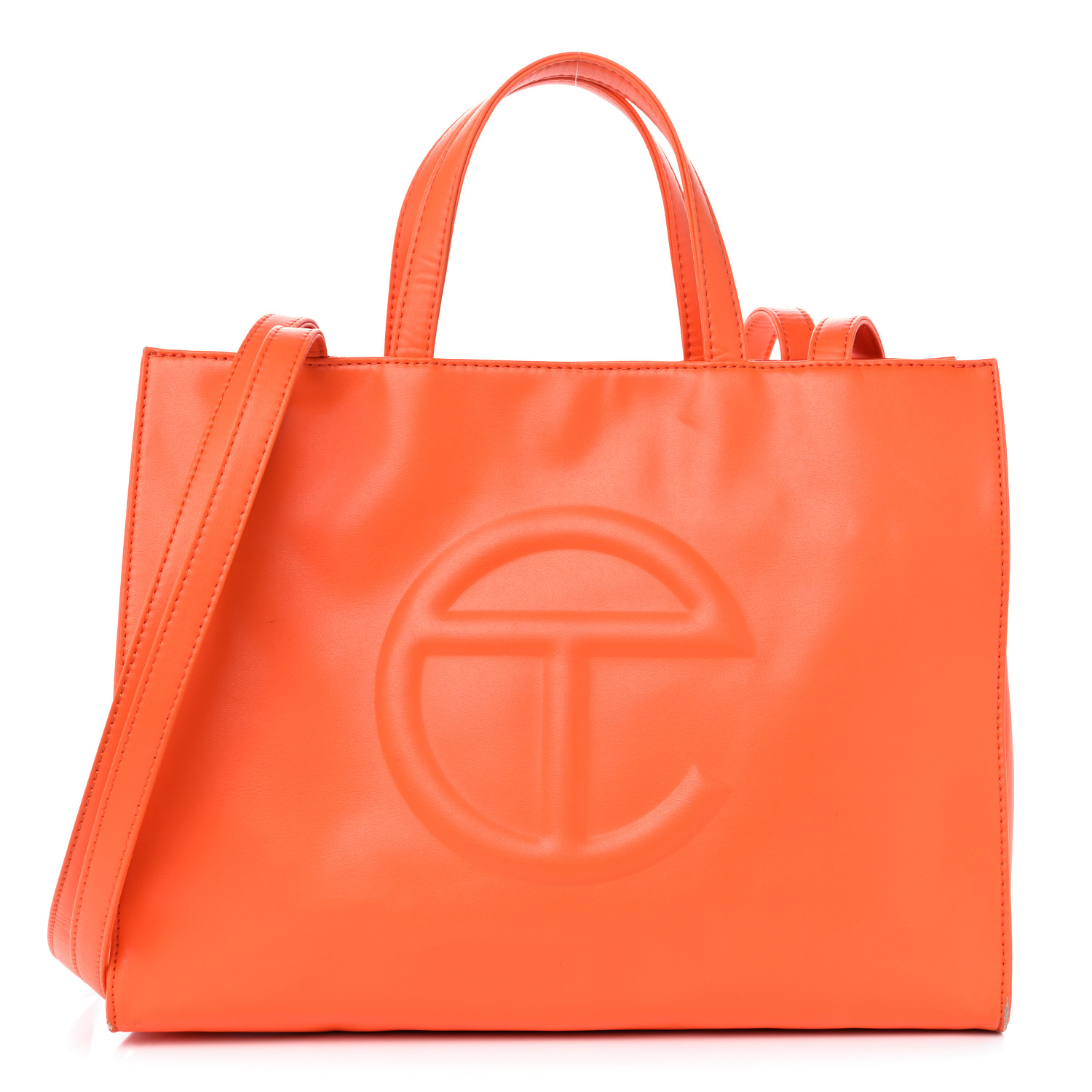 激レア！ 送料関税込み Telfar Shopping Bag Medium Orange TELFAR Vegan Leather Medium Shopping Bag Orange 1537502