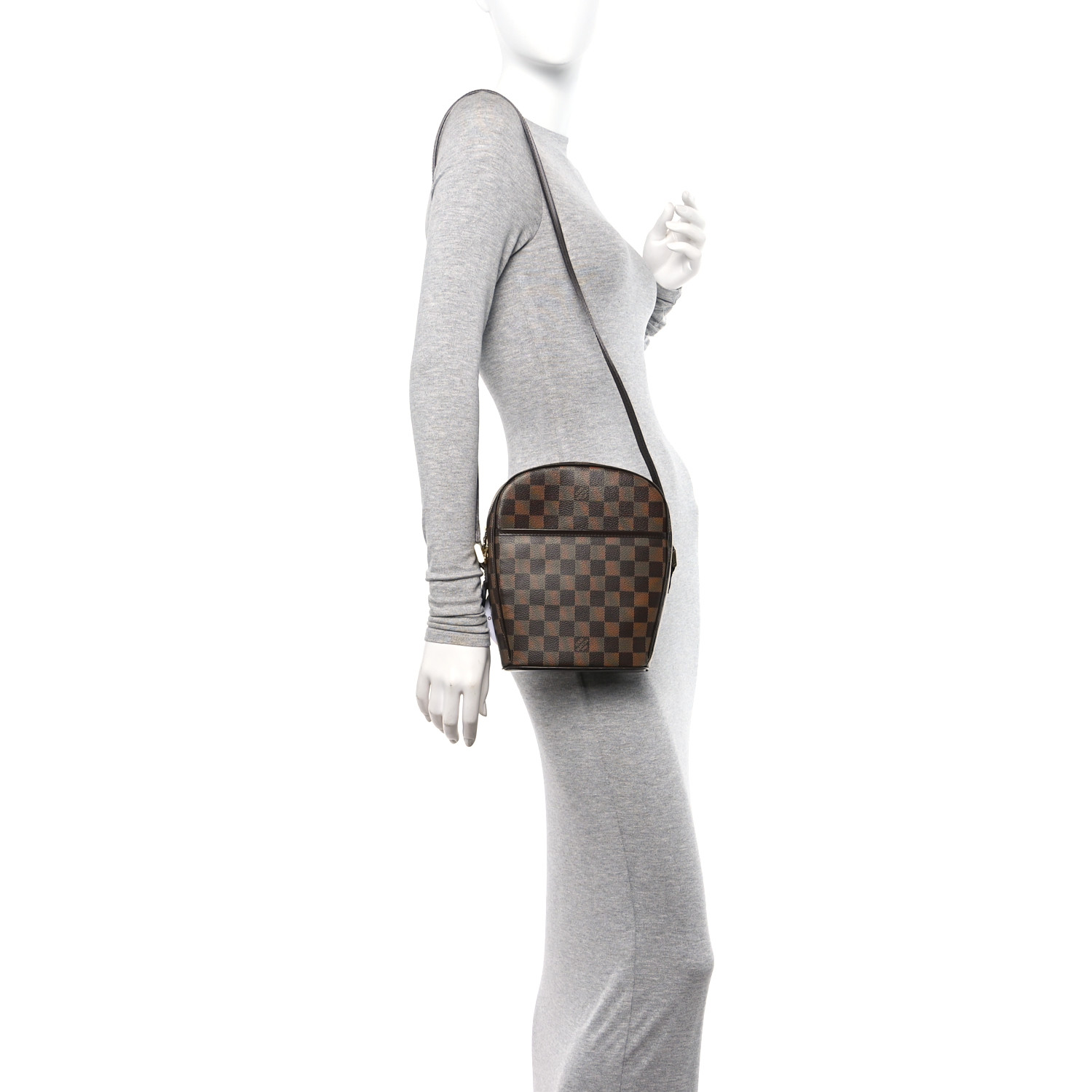 LOUIS VUITTON Shoulder Bag Ipanema PM_Damier Ebenne_BRW PVC