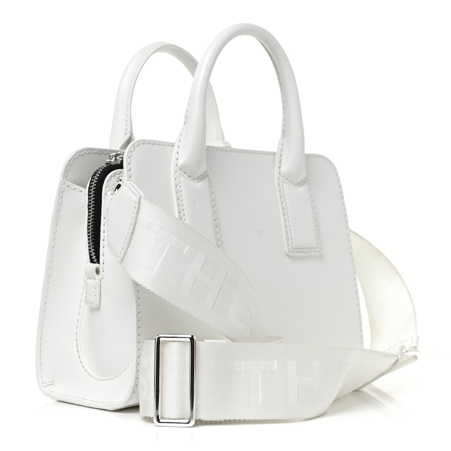 MARC JACOBS Saffiano Little Big Shot Tote White 1070595
