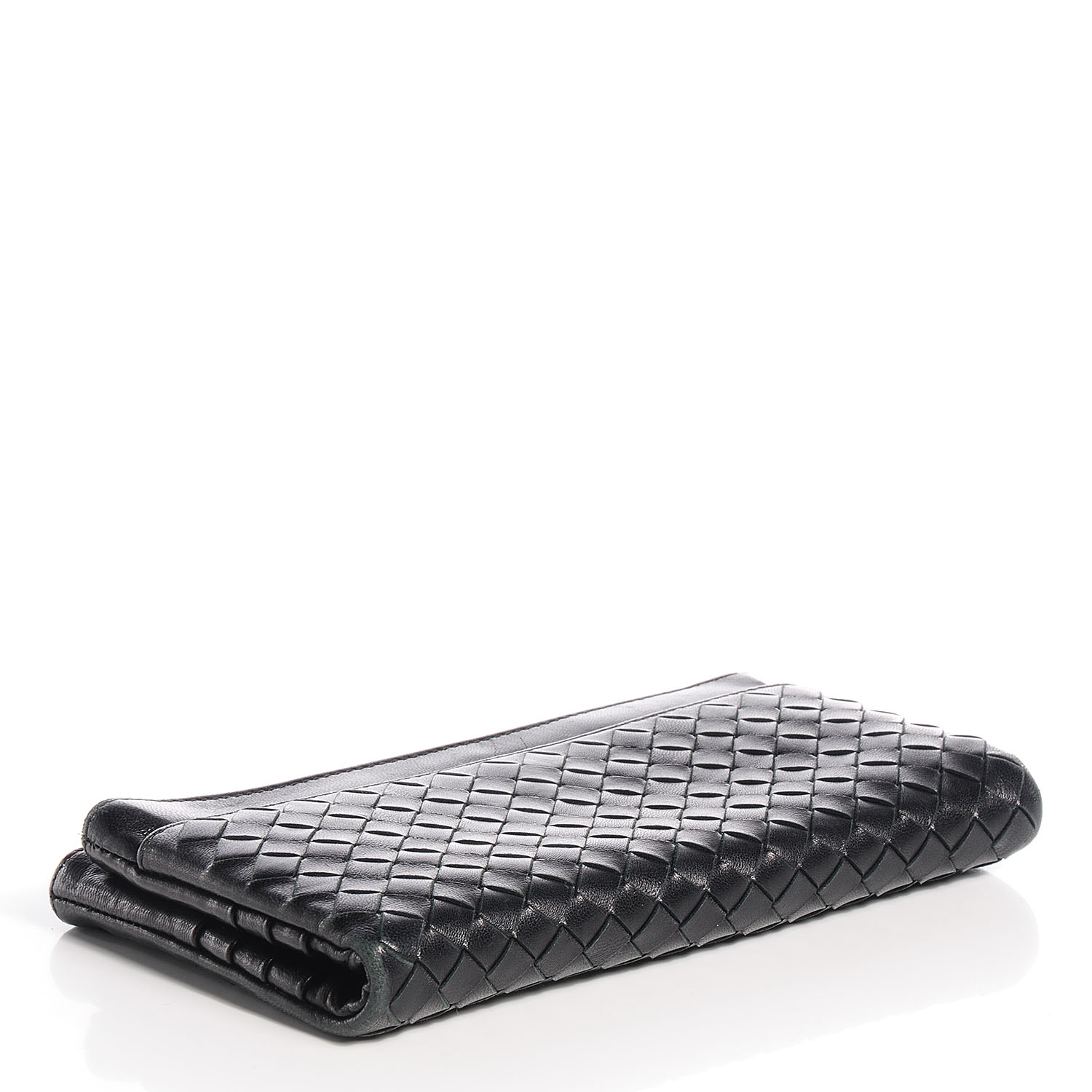 長財布 BOTTEGA VENETA BLACK NAPPA LEATHER WALLET BOTTEGA VENETA Nappa Intrecciato Double Zip Clutch Wallet