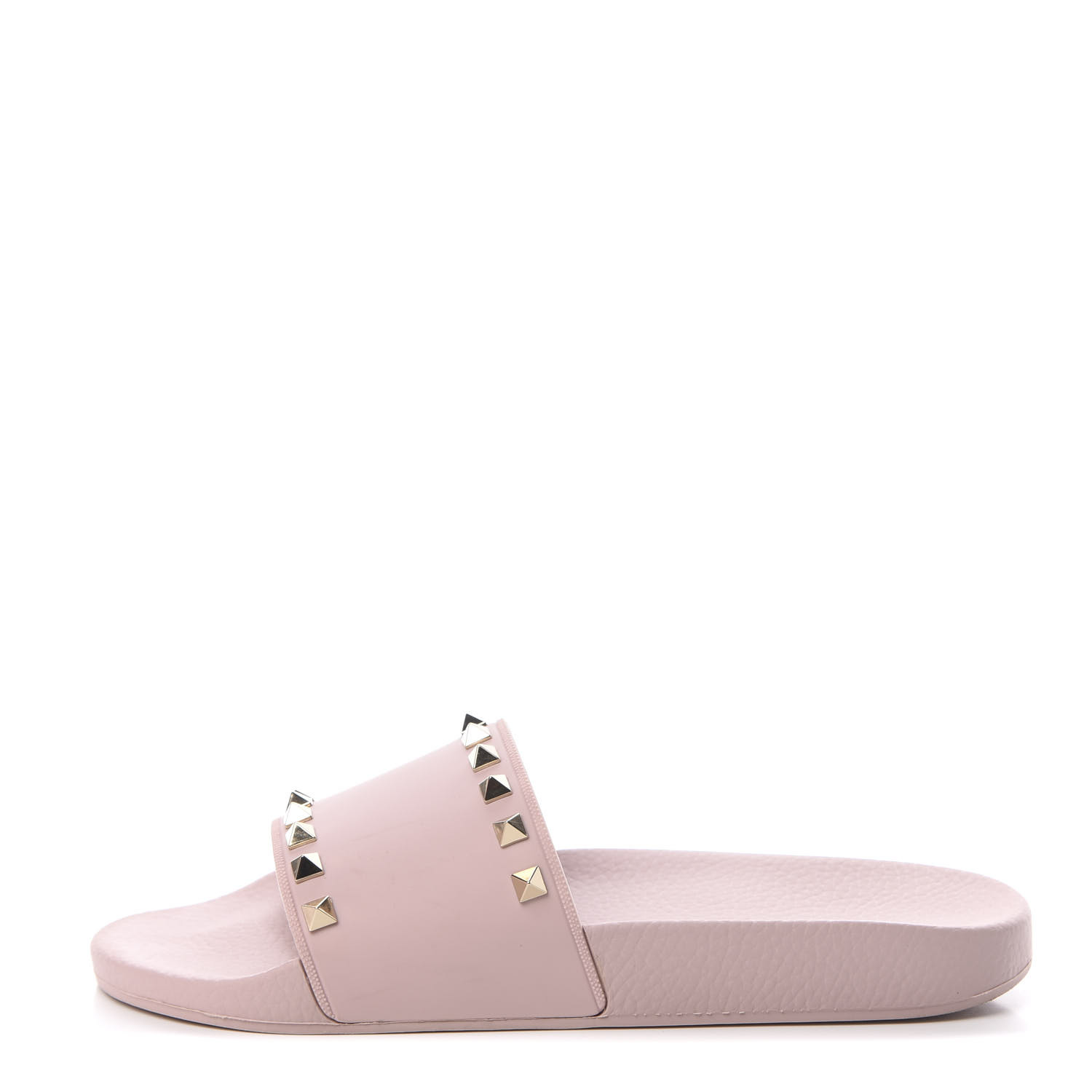 関税送料無料【VALENTINO】Rubber sandals VALENTINO GARAVANI Rubber Rockstud Slide Sandals 39 Poudre