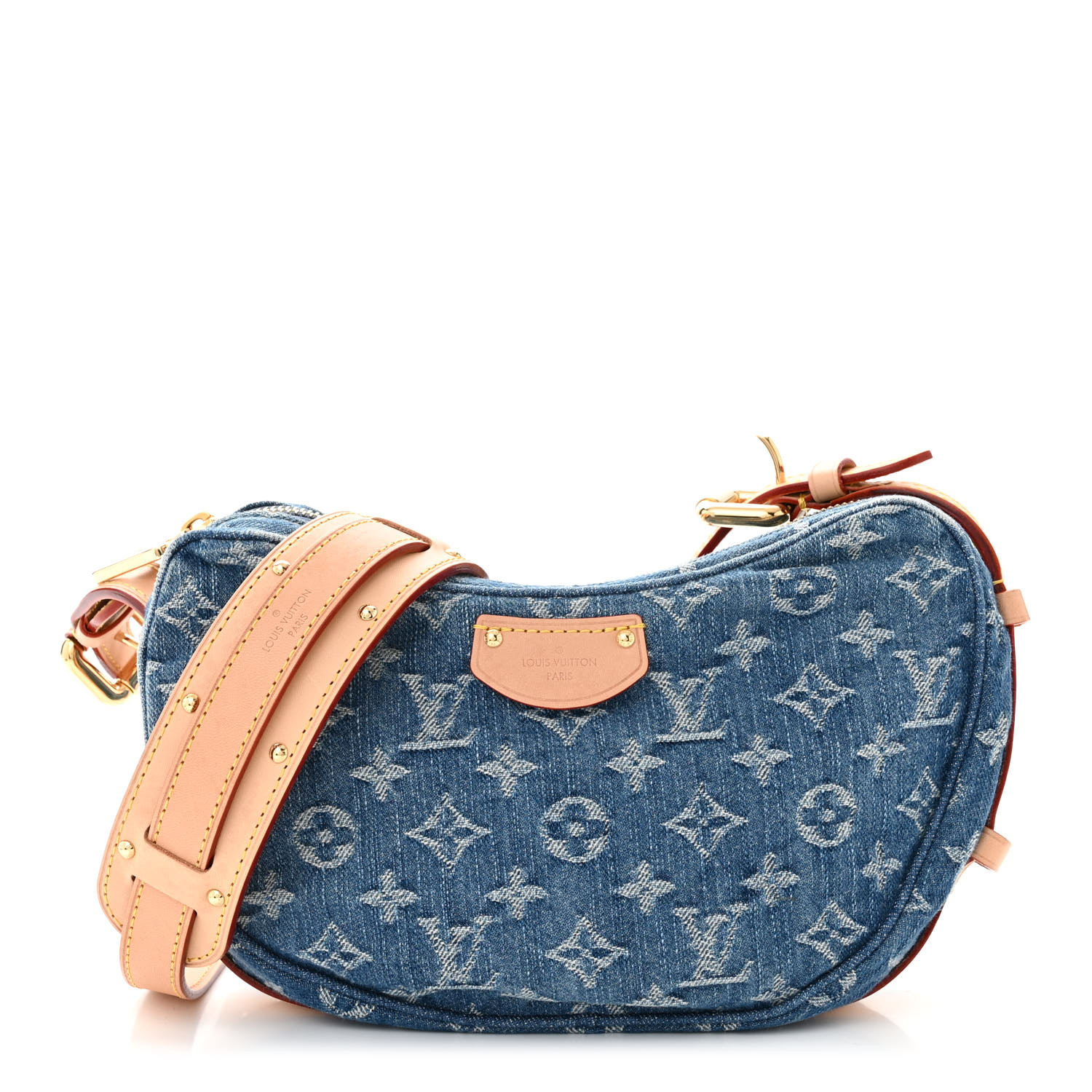 LOUIS VUITTON Monogram Denim Croissant MM Blue 1505946