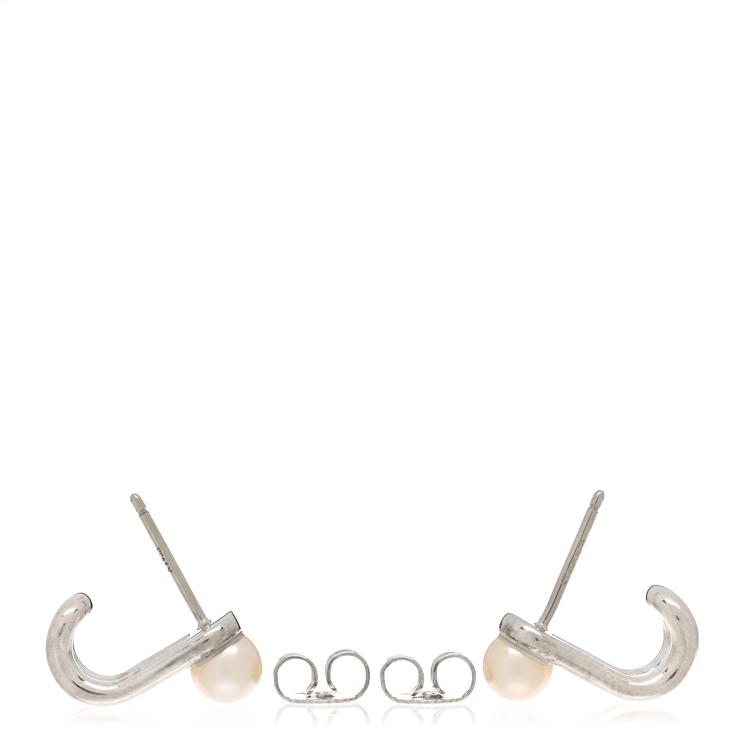 TIFFANY Sterling Silver Pearl HardWear Double Hinged