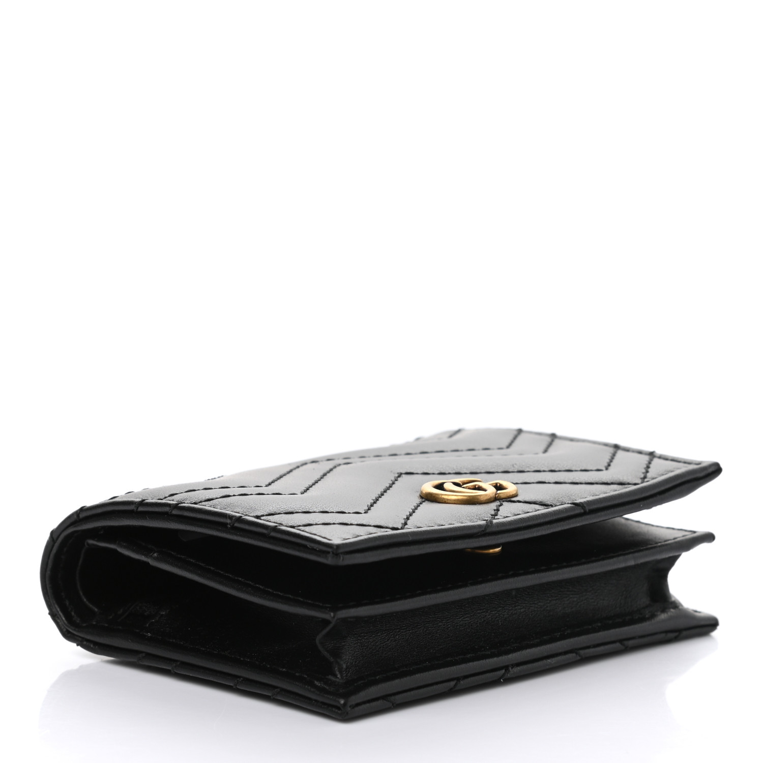 ★Gucci★GG Marmont Matelasse Card Case Wallet★Black Gucci Marmont GG Black Matelasse Leather Card Case Wallet