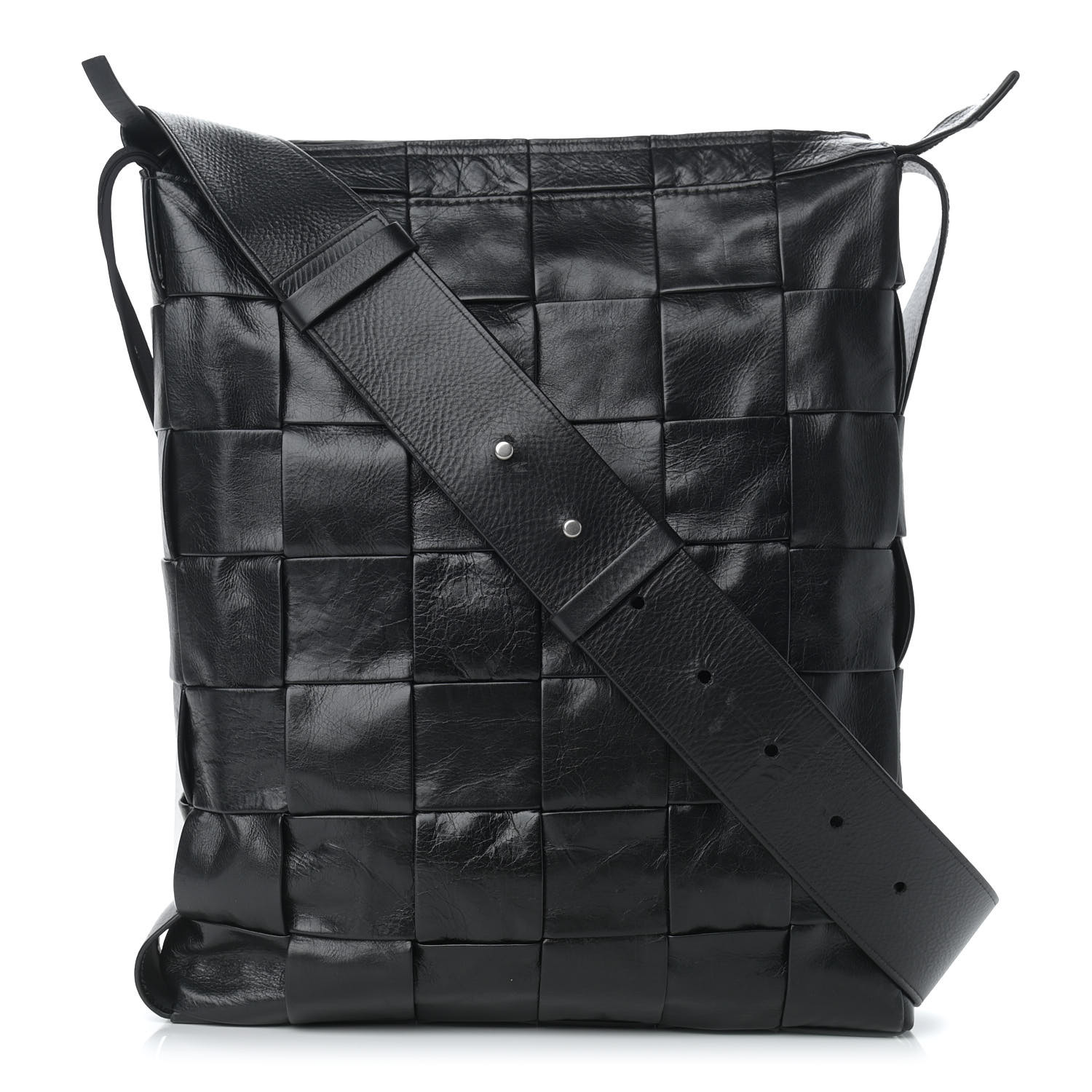 BOTTEGA VENETA ◆ Cassette Maxi Messanger Bag BOTTEGA VENETA Paper Calfskin Maxi Intrecciato Cassette