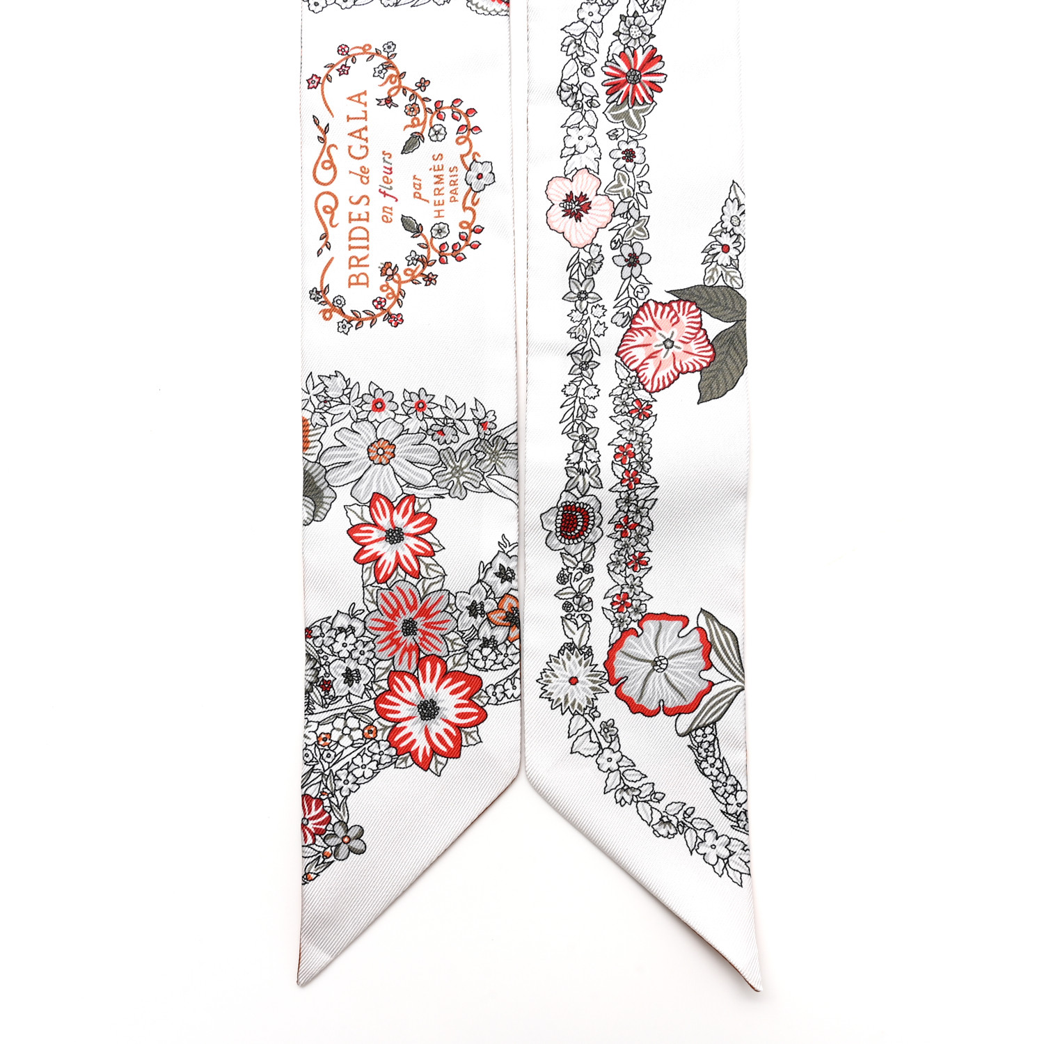 HERMES ツイリー Brides de Gala en Fleurs Twilly 直営店包装 Brides de Gala en Fleurs Twilly | Hermès Singapore
