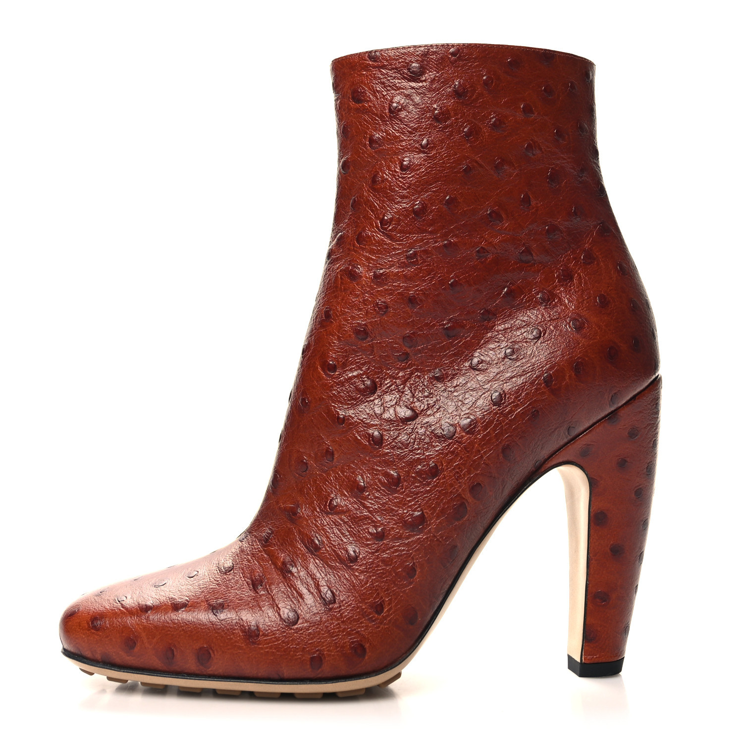 BOTTEGA VENETA Ostrich Effect Canalazzo Ankle Boots 39