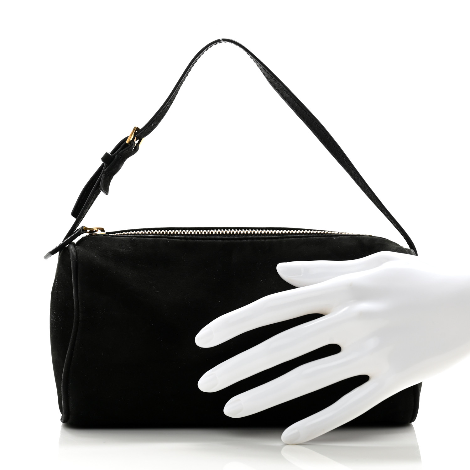 THE ROW Nubuck 90's Bag Black 1535677 | FASHIONPHILE