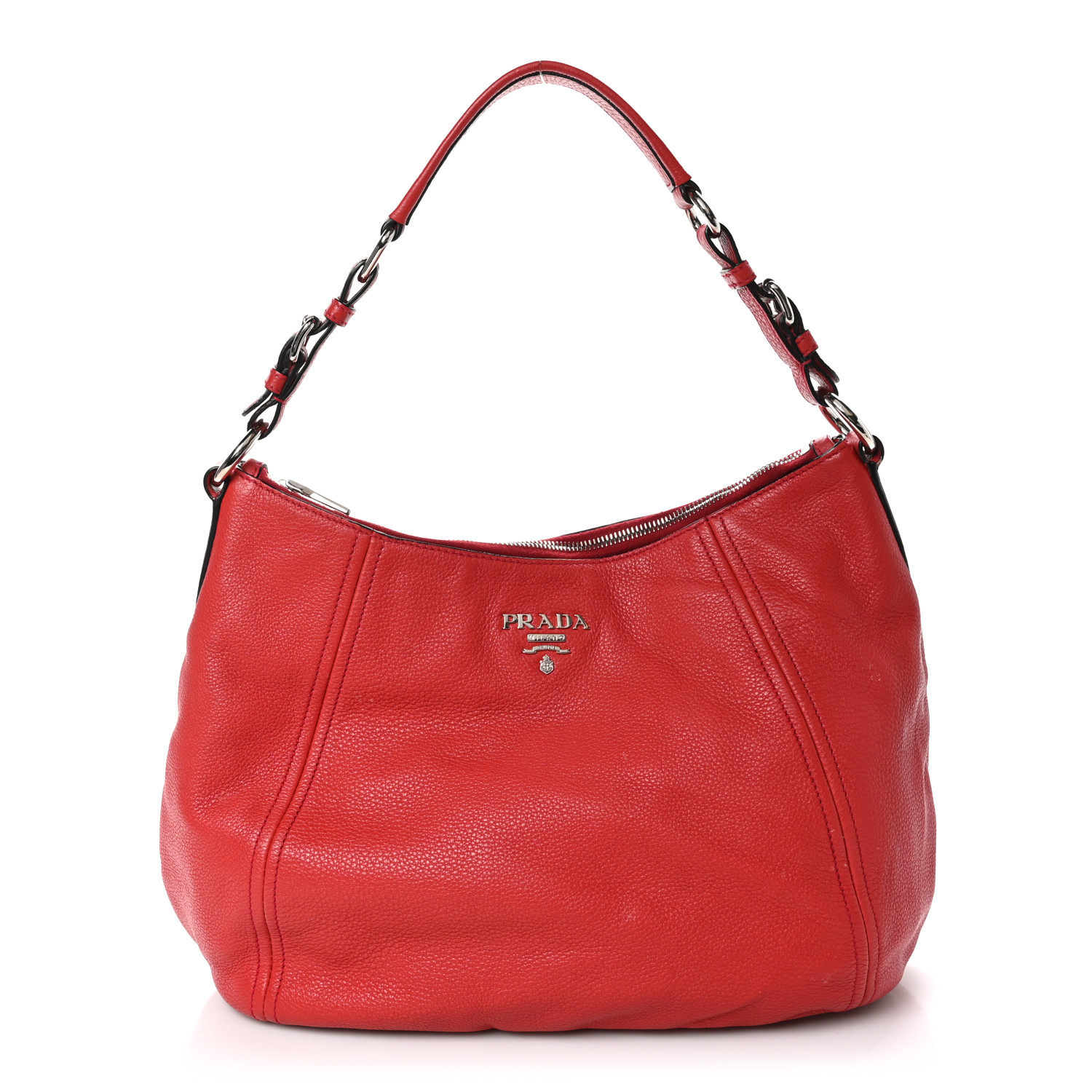 【PRADA】PHENIX HOBO BAG PRADA Vitello Phenix Hobo Rosso 1533311 | FASHIONPHILE