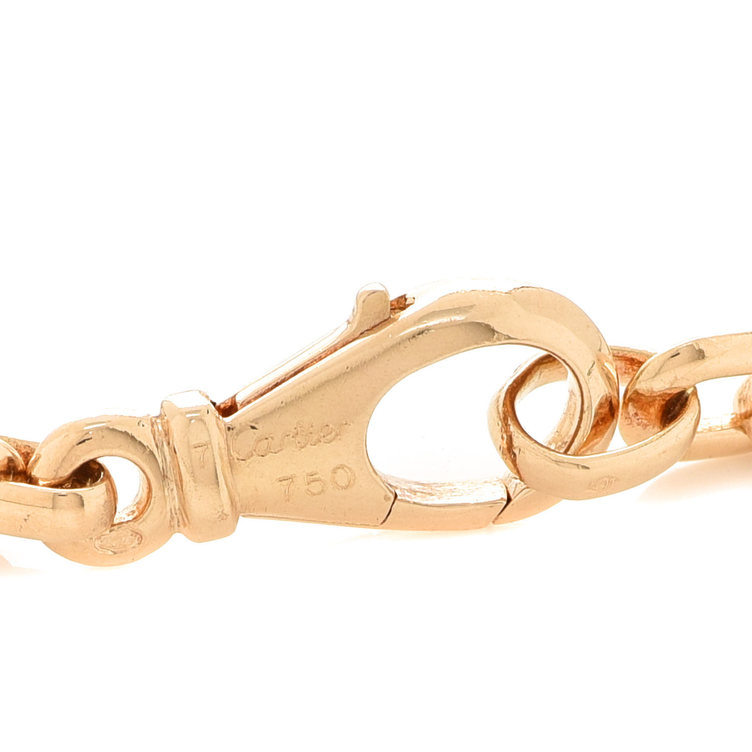 CARTIER 18K Yellow Gold Meplat Link Chain Bracelet 1014768