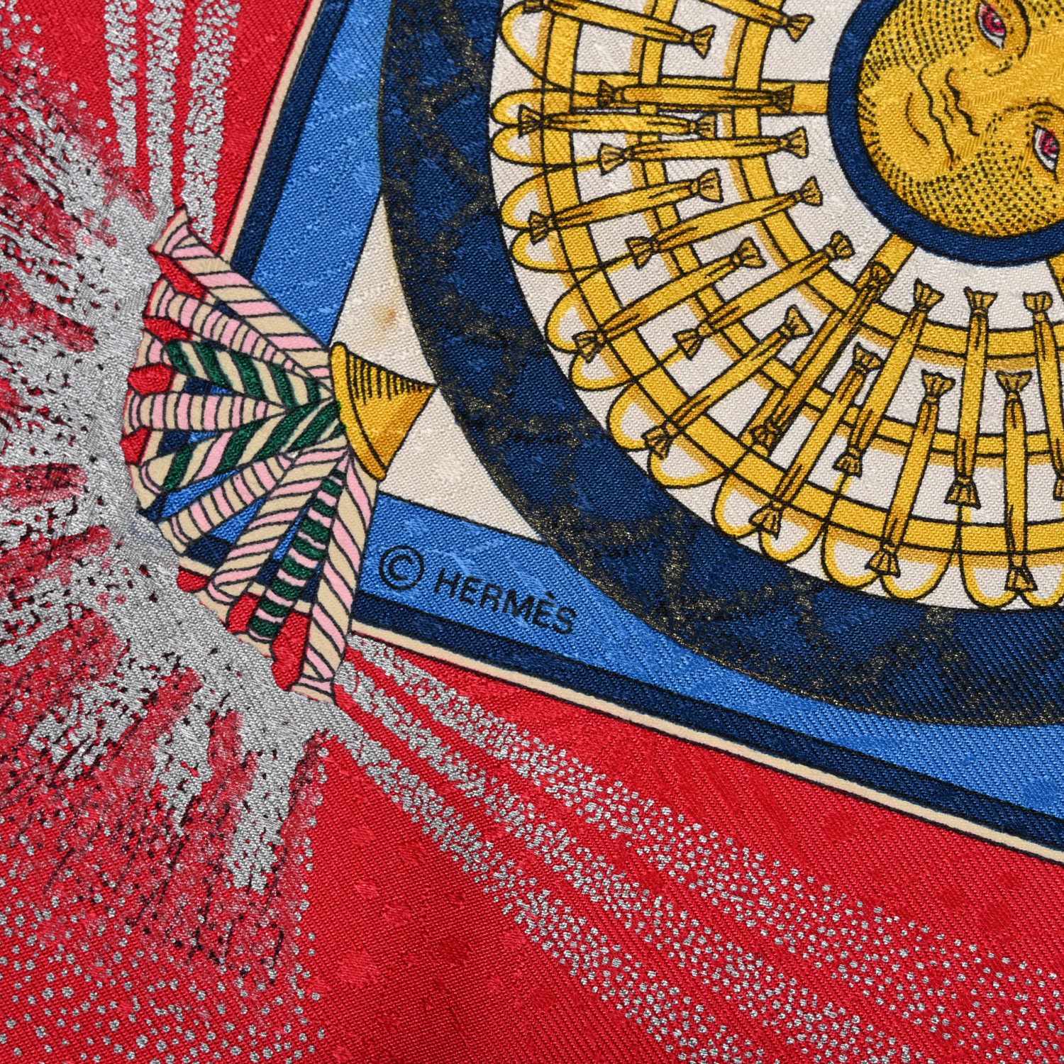 HERMES Silk Feux D'Artifice Scarf 90 1705900 | FASHIONPHILE