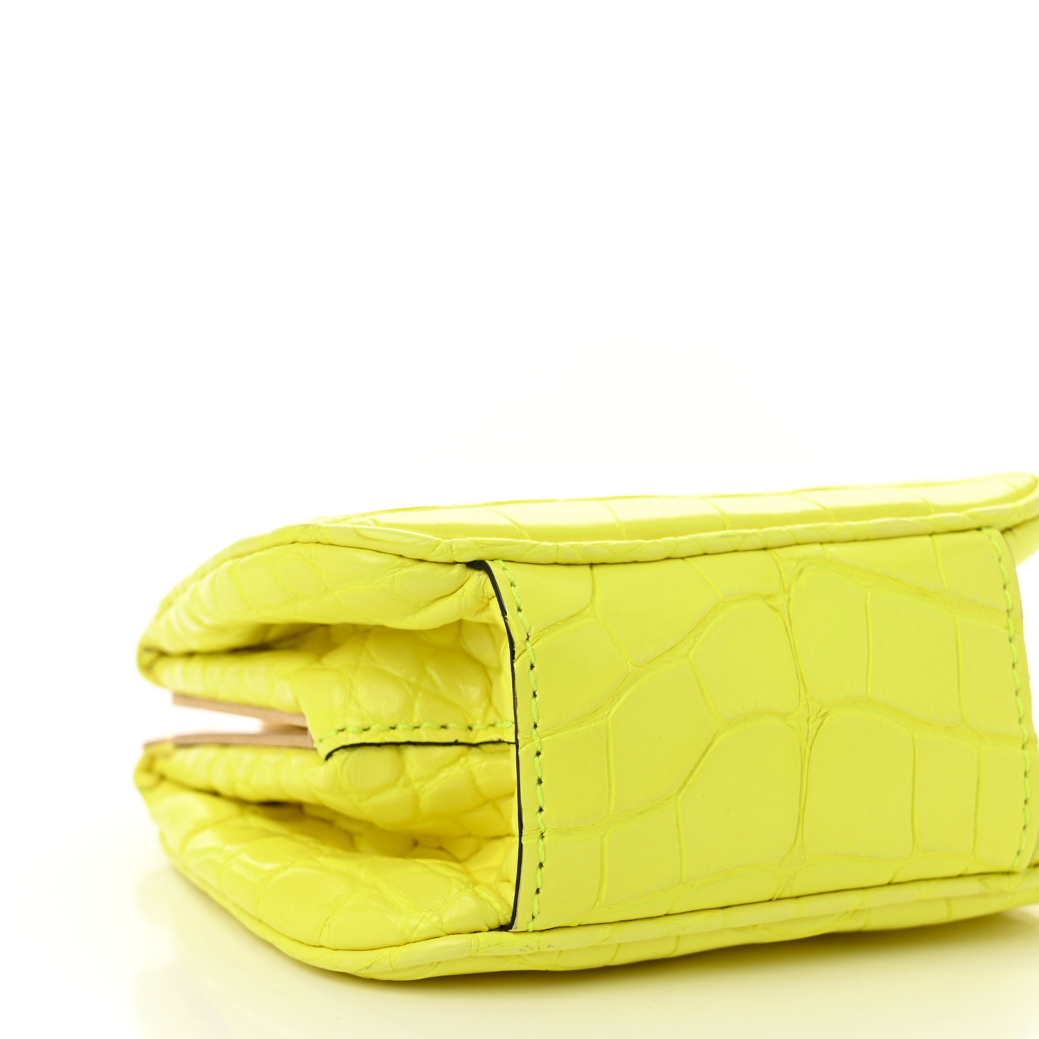 小物 BURBERRY BURBERRY Alligator Mini Frame Bag Neon Yellow 1704235