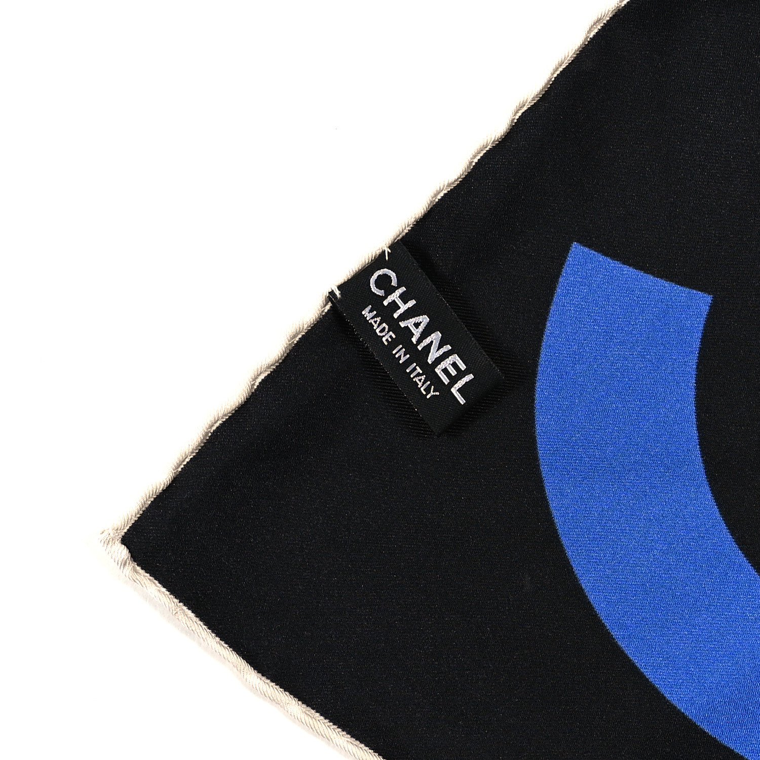 CHANEL SILKSCARF　MADE IN ITALY CHANEL Silk CC Logo Square Scarf Black Multicolor 1698949