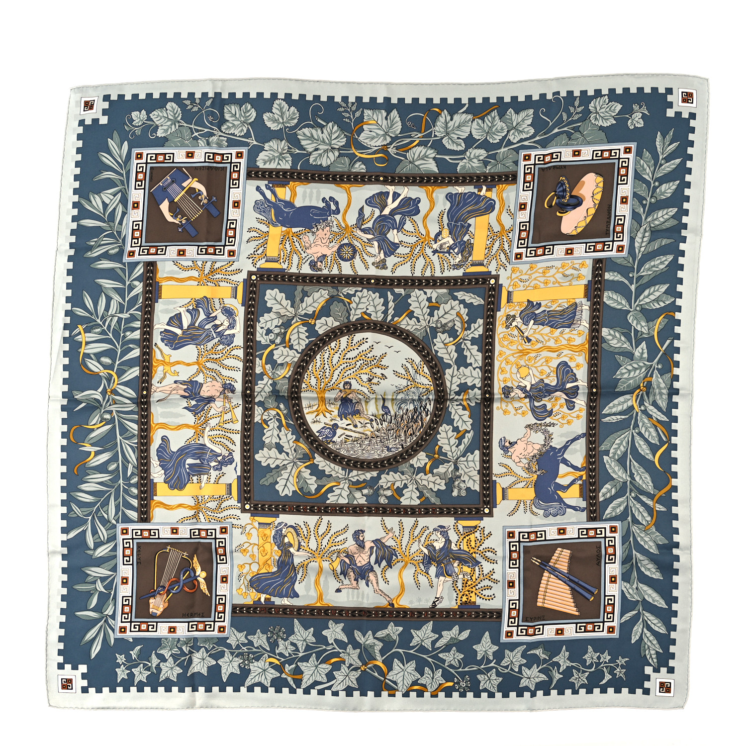 HERMES Silk Musique Des Dieux Scarf 90 1692597 | FASHIONPHILE