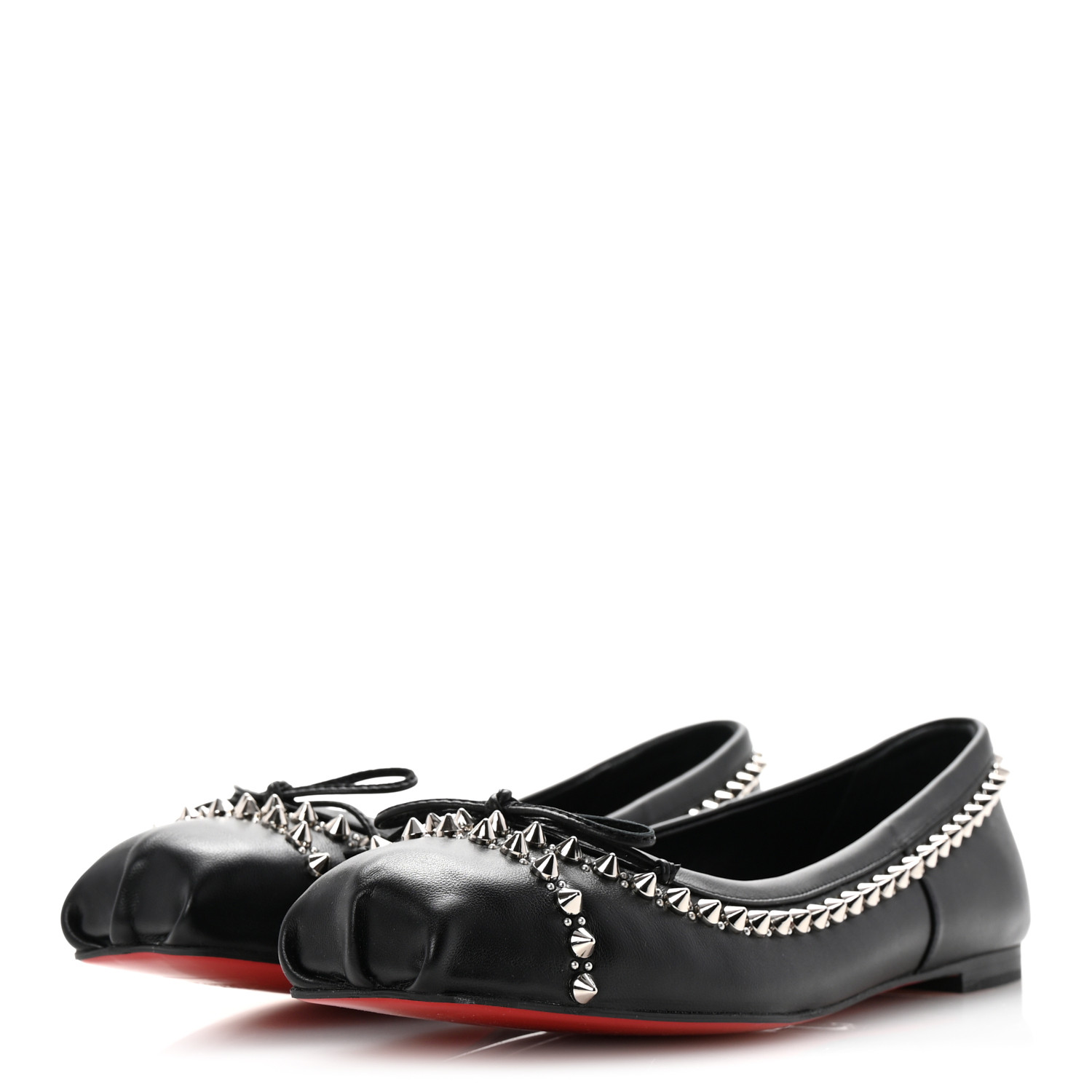 CHRISTIAN LOUBOUTIN Nappa Studded Mamadrague Flats 39.5