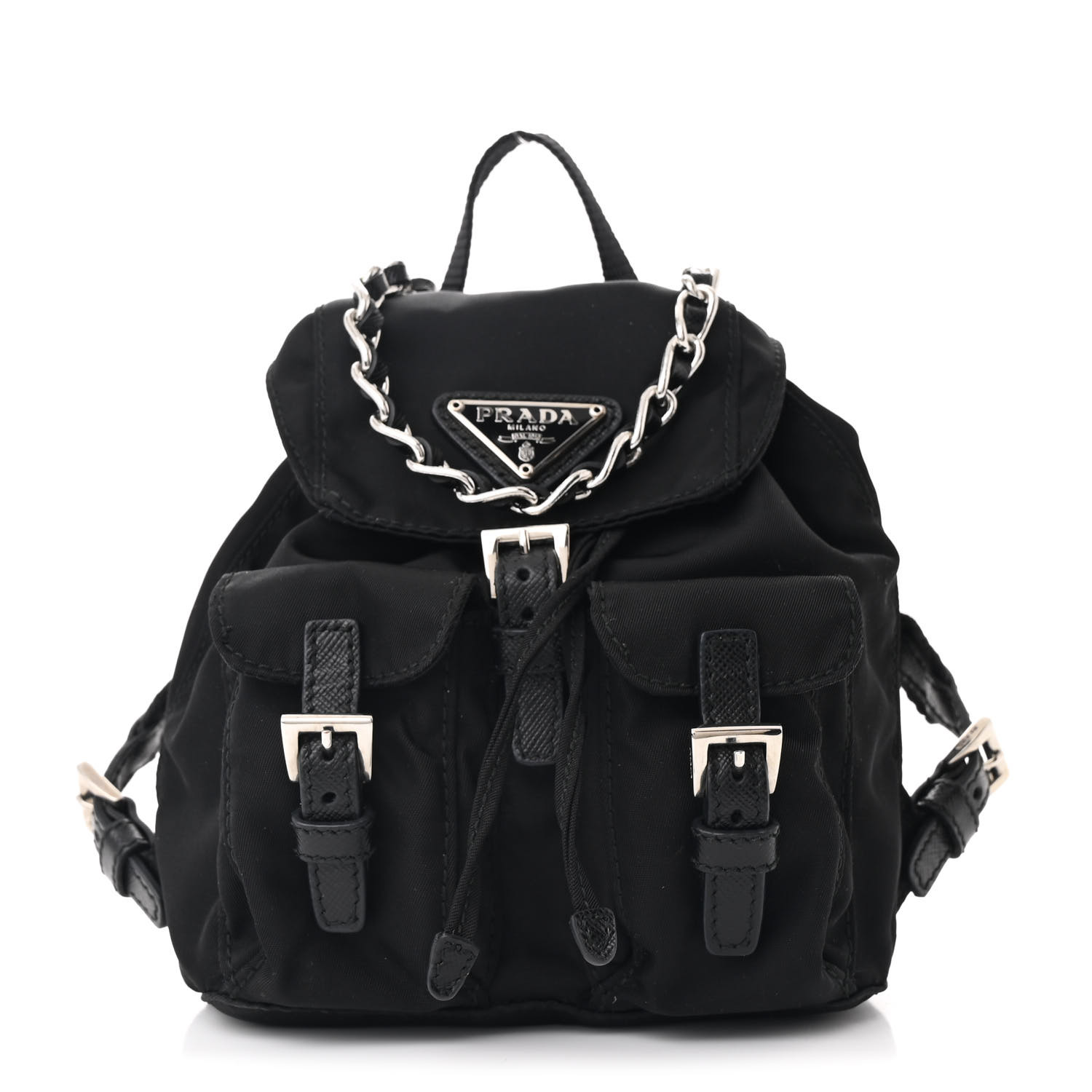 PRADA ブラック ナイロン バックパック PRADA【入手困難】大人気 ☆ナイロンxレザー バックパック☆全色