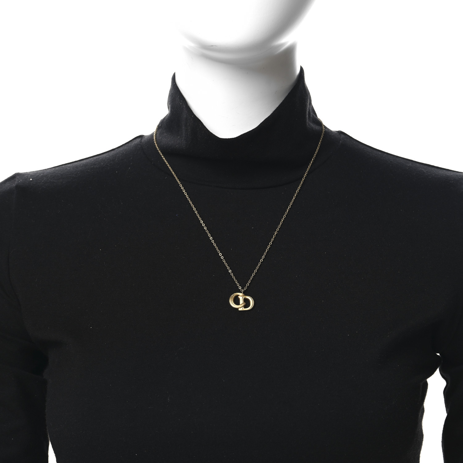 アクセサリー Christian Dior Vertical CD logo necklace Christian Dior Necklace CD Logo Gold Chain 22.5cm W1.8mm x