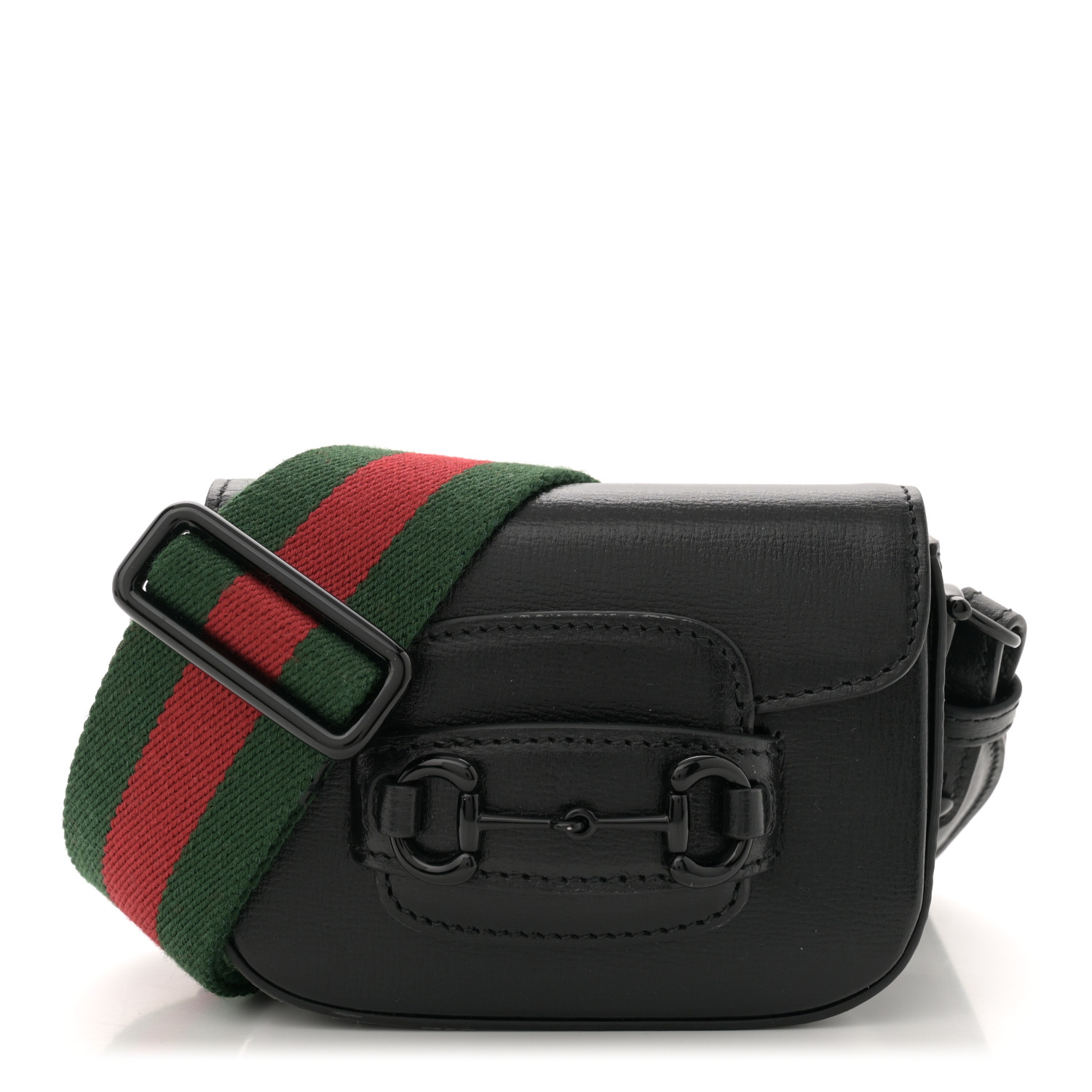 小物 GUCCI GUCCI Azalea Calfskin Web Monochrome Horsebit 1955 Wallet On